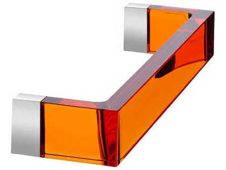Kartell Rail 11.75" Small Towel Rack in Tangerine