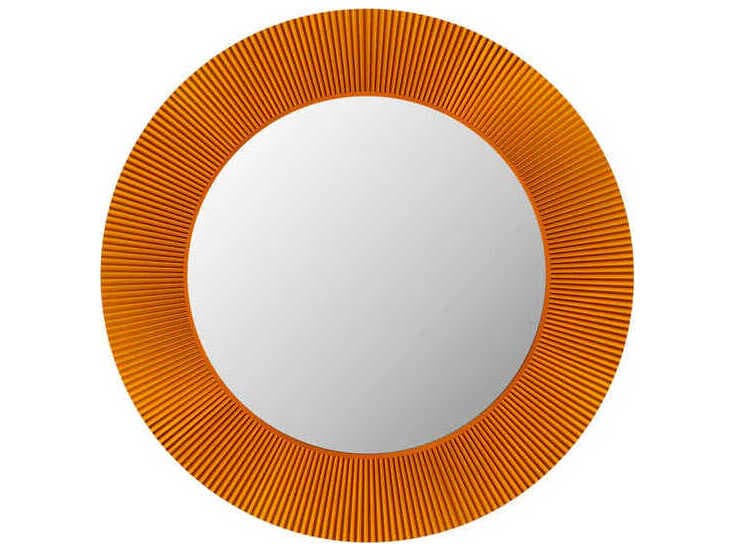 Kartell All Saints Round Mirror in Amber