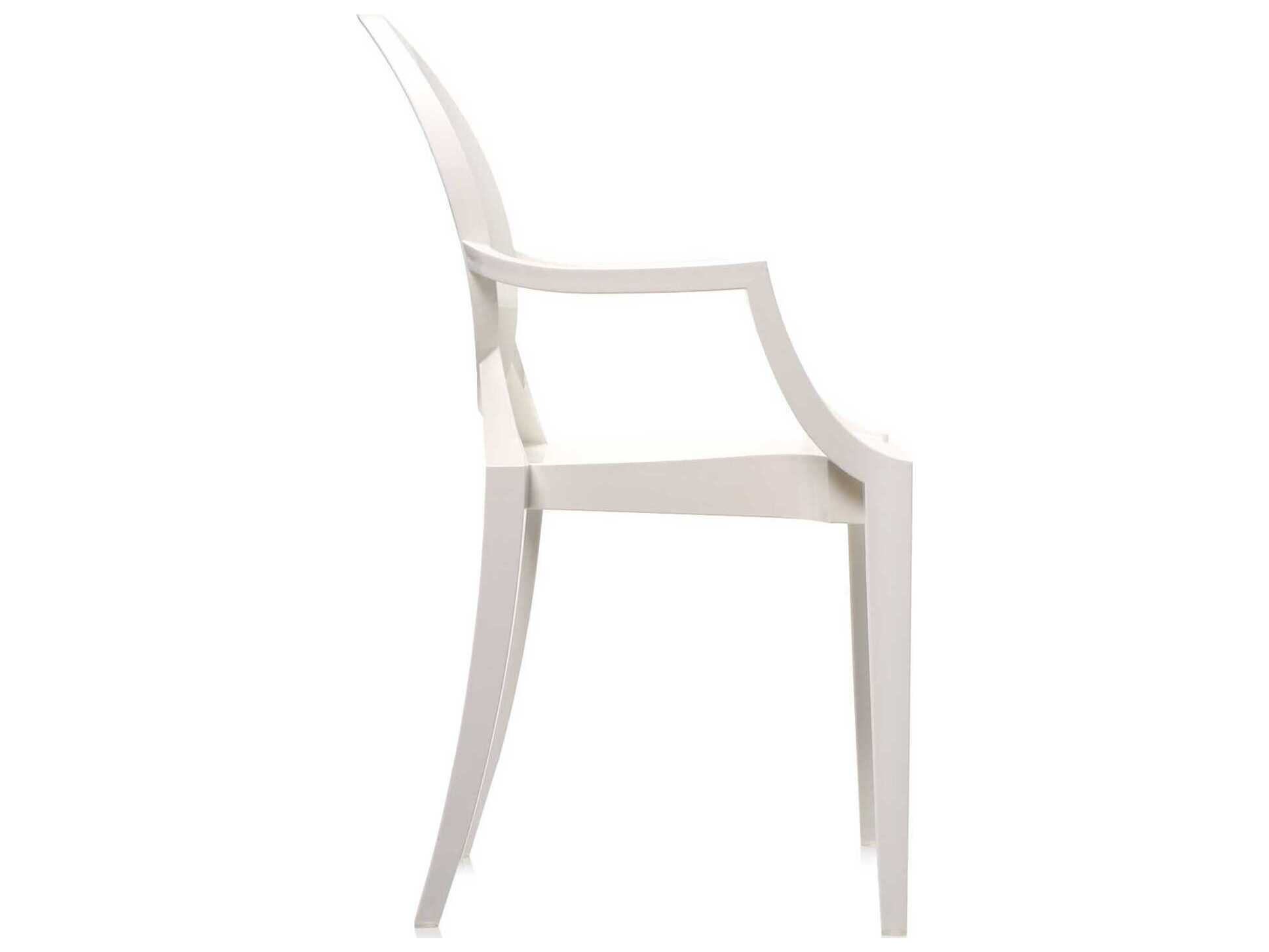 Kartell Louis Ghost White Arm Dining Chair  (Sold in 2)