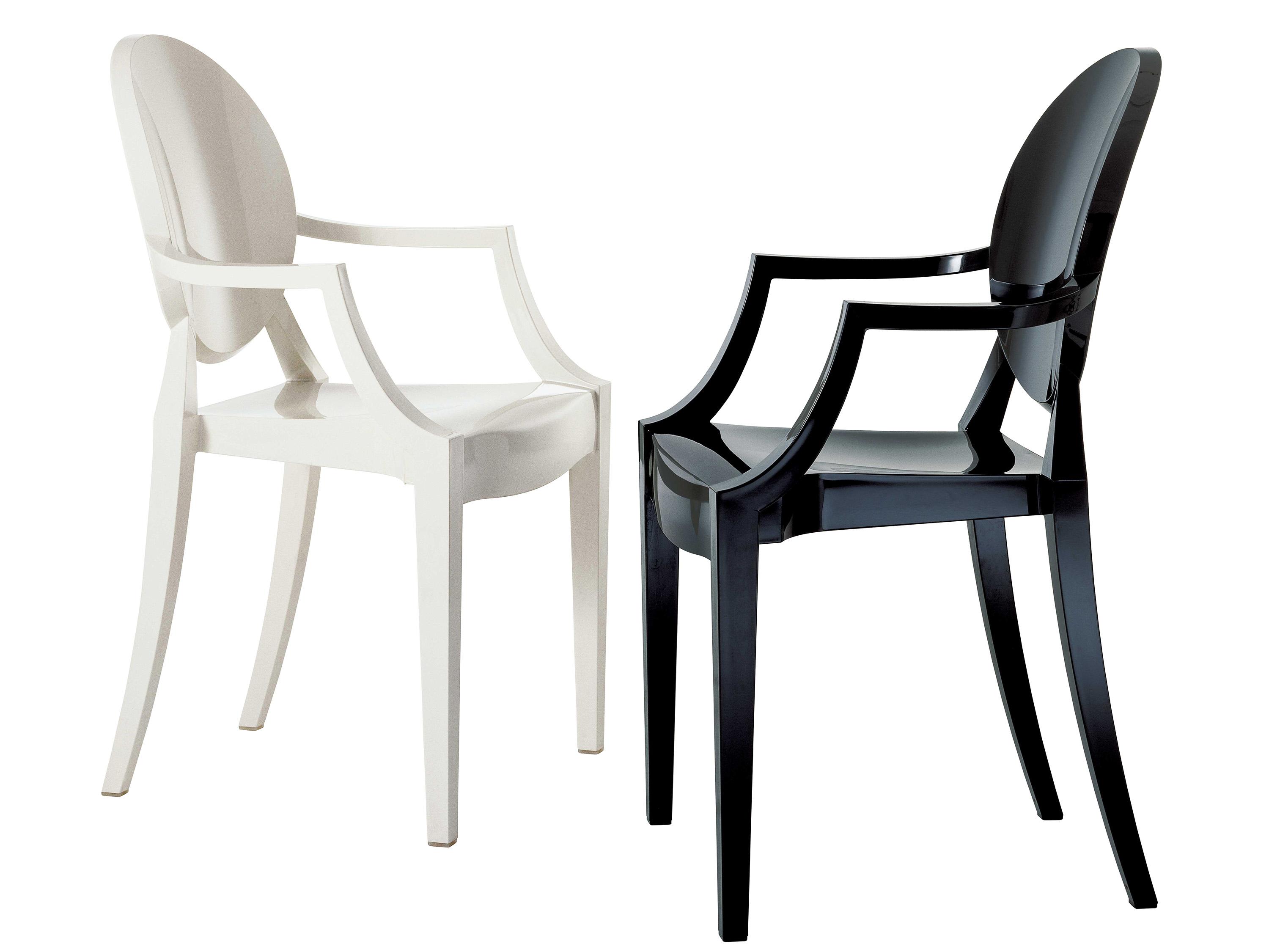 Kartell Louis Ghost White Arm Dining Chair  (Sold in 2)