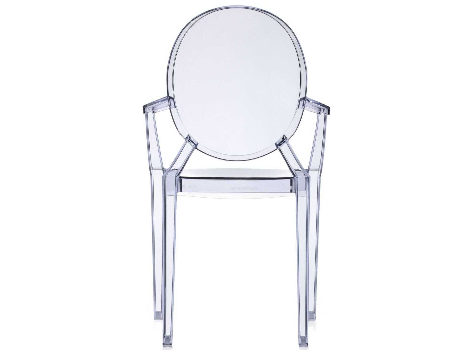 Kartell Louis Ghost Blue Arm Dining Chair  (Sold in 2)