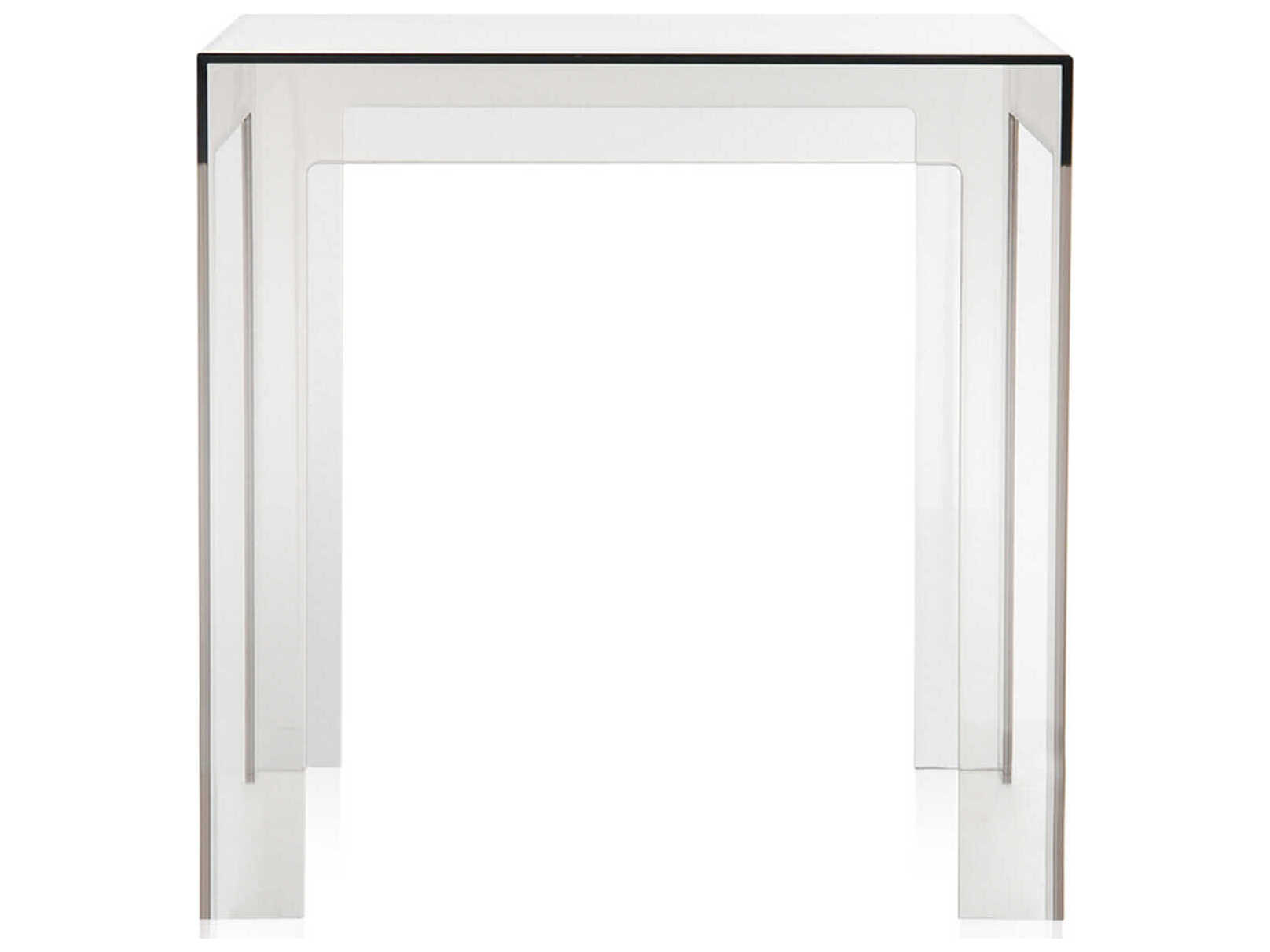 Kartell Jolly 15.75" Side Table in Light Smoke