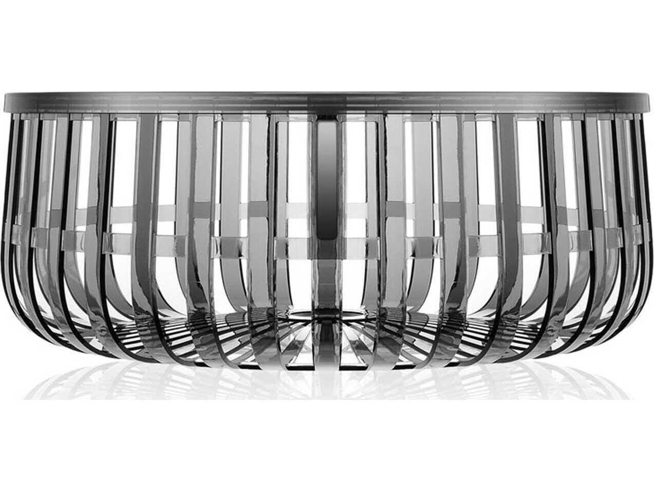 Kartell Panier 24" Storage Coffee Table in Smoke