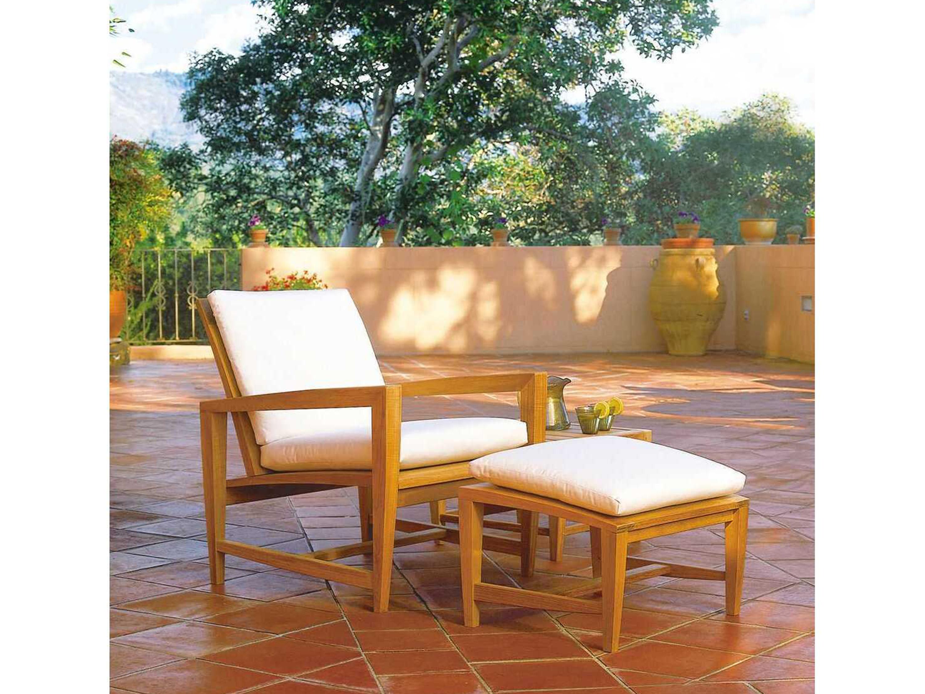 Kingsley Bate Amalfi Teak Ottoman