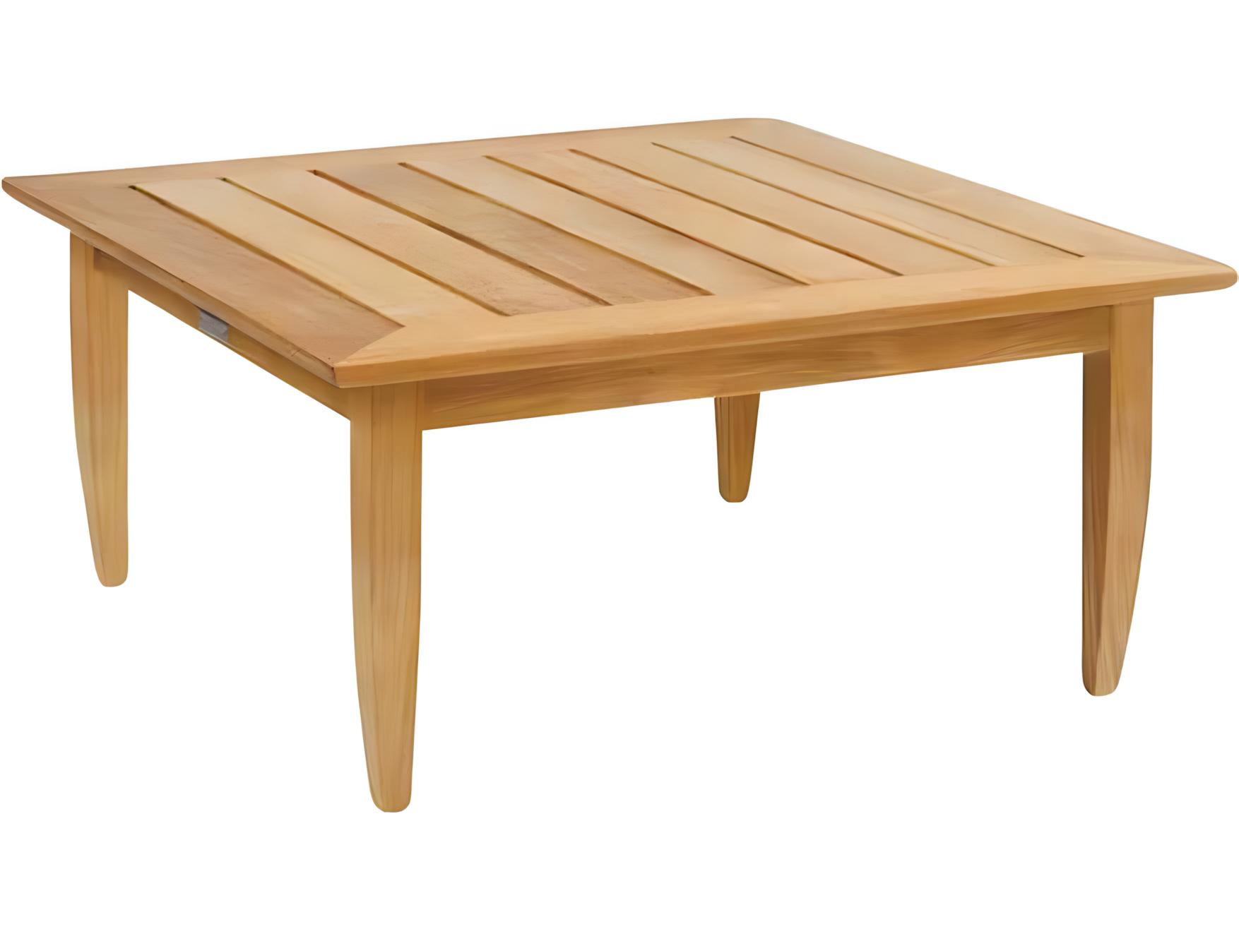 Kingsley Bate Amalfi Teak 40" Wide Square Coffee Table