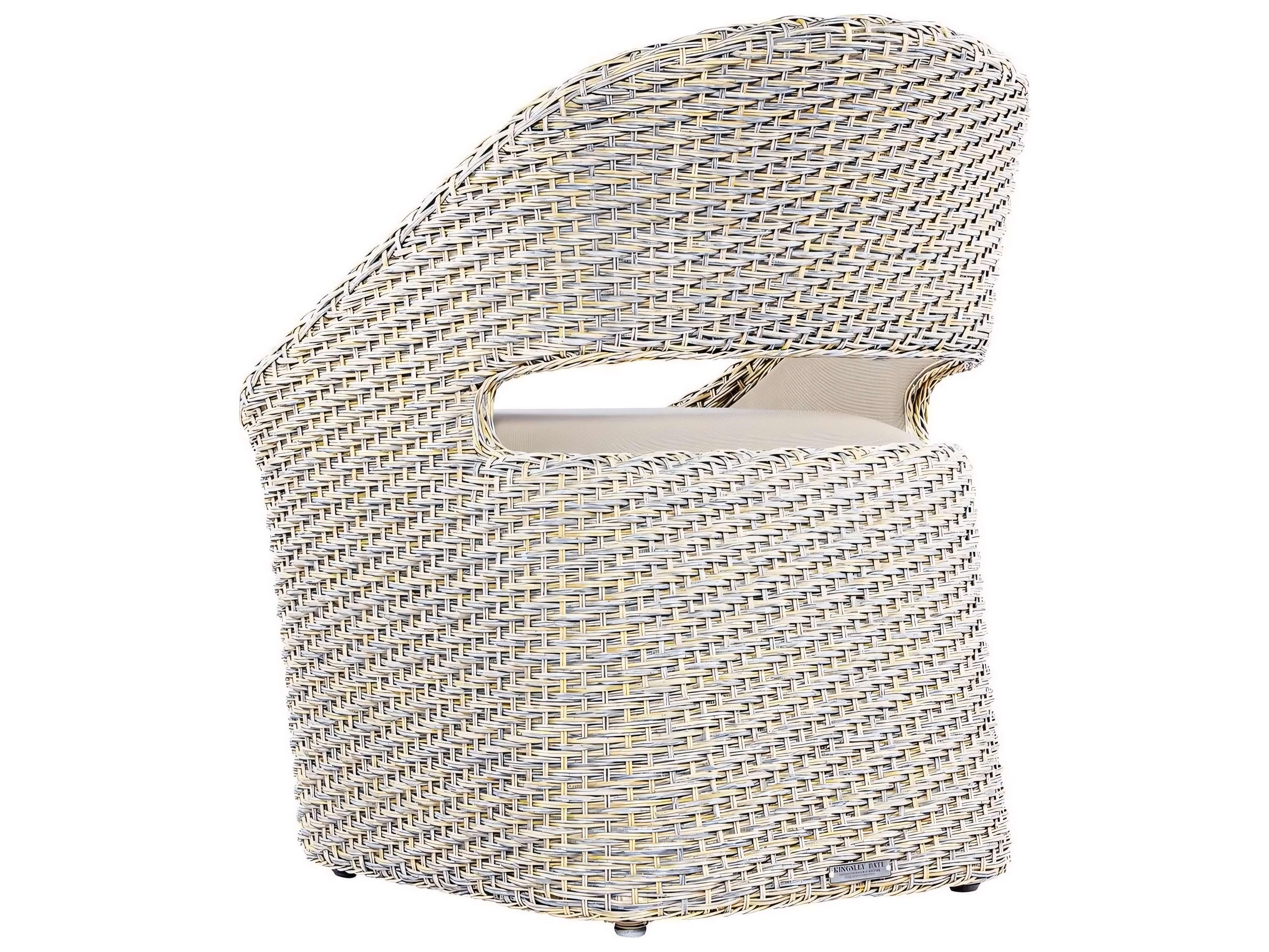 Kingsley Bate Biscayne Wicker Sling Armchair with Open Backrest