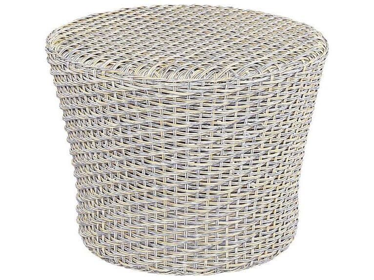 Kingsley Bate Biscayne Wicker 21" Round Side Table
