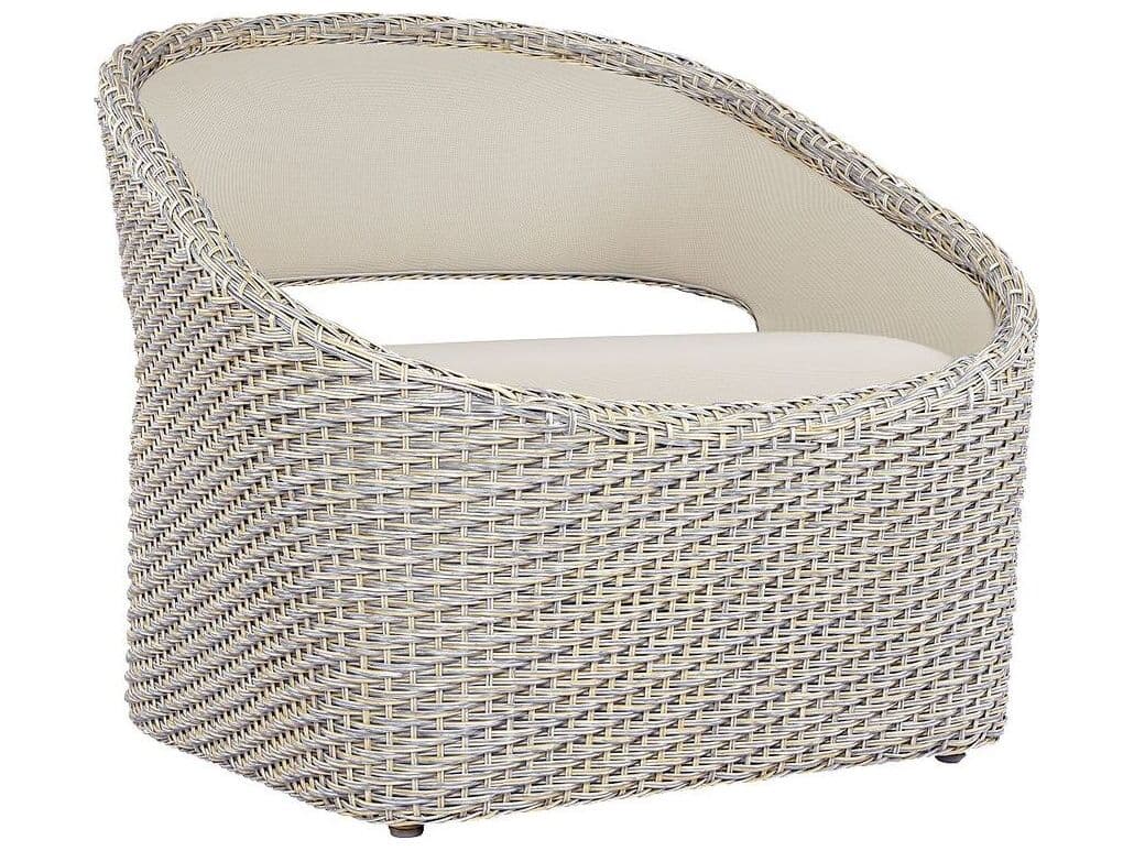 Kingsley Bate Biscayne Wicker Sling Lounge Chair with Open Backrest