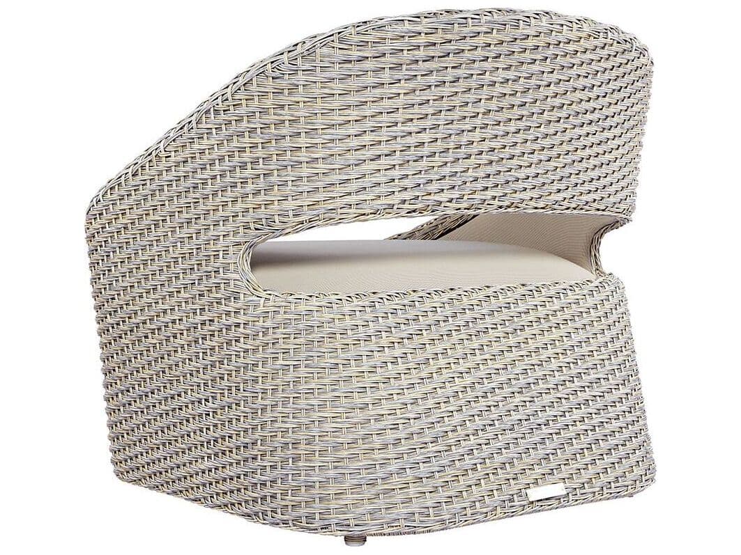 Kingsley Bate Biscayne Wicker Sling Lounge Chair with Open Backrest