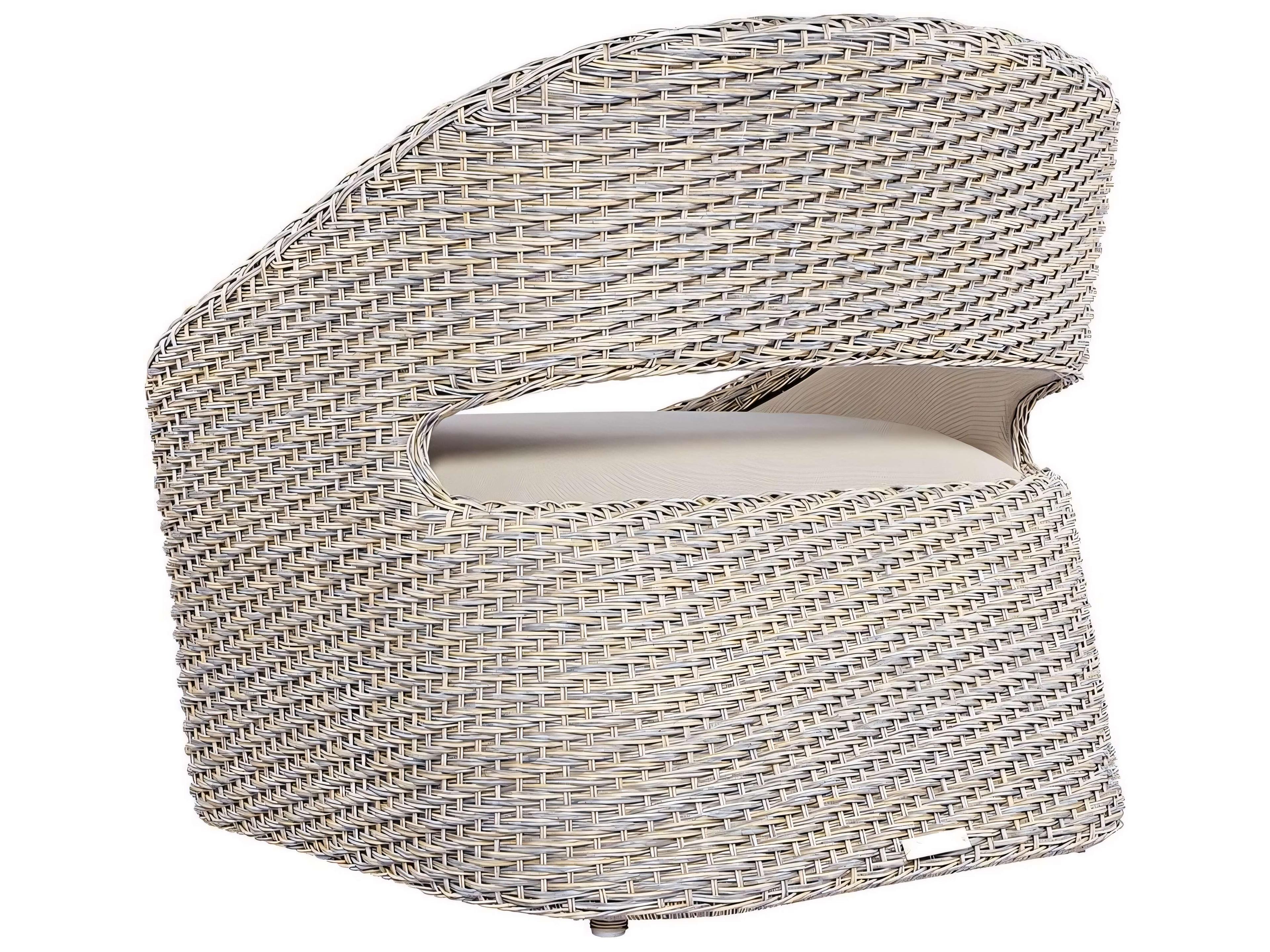 Kingsley Bate Biscayne Wicker Sling Lounge Chair with Open Backrest