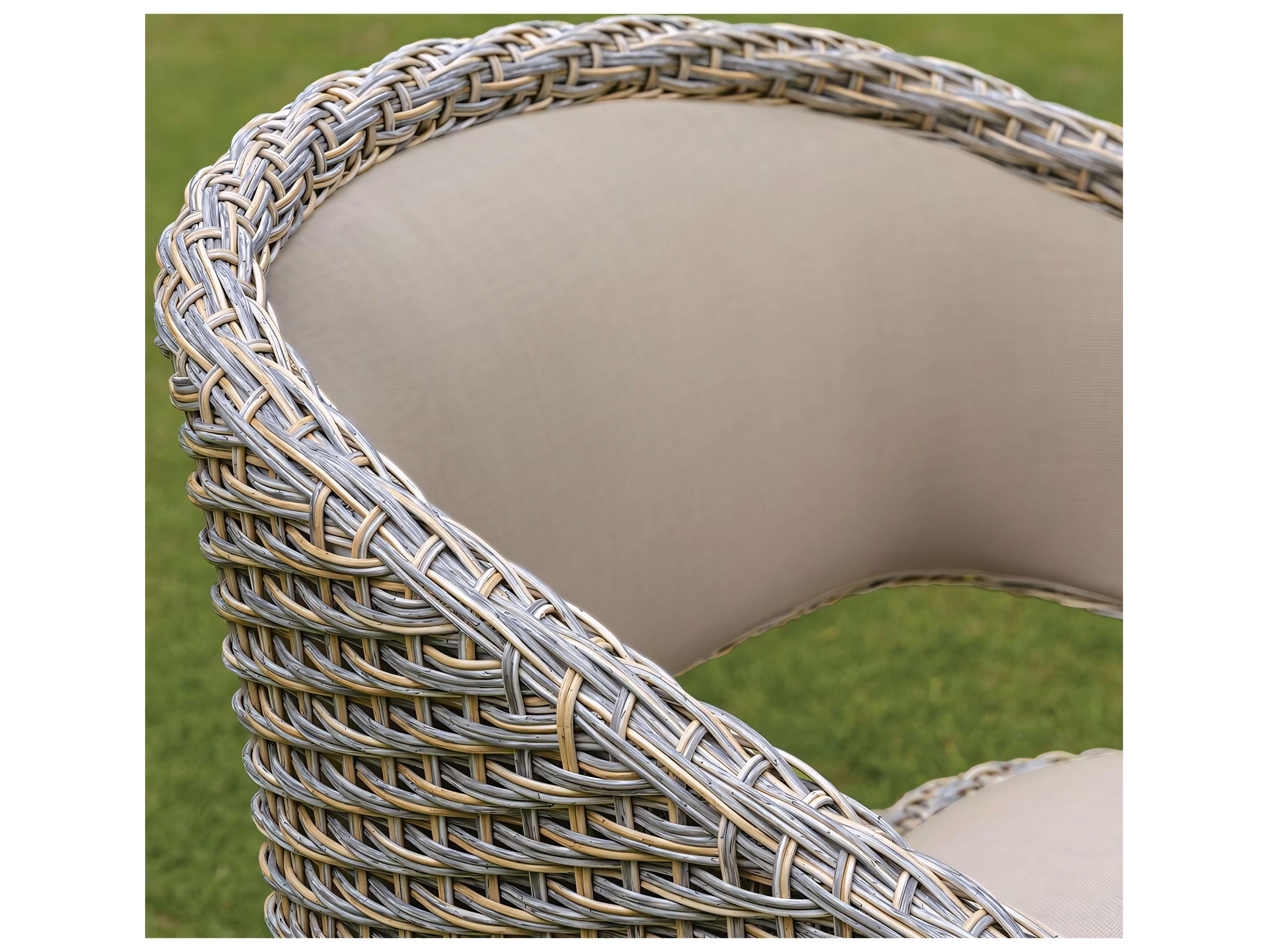 Kingsley Bate Biscayne Wicker Sling Lounge Chair with Open Backrest