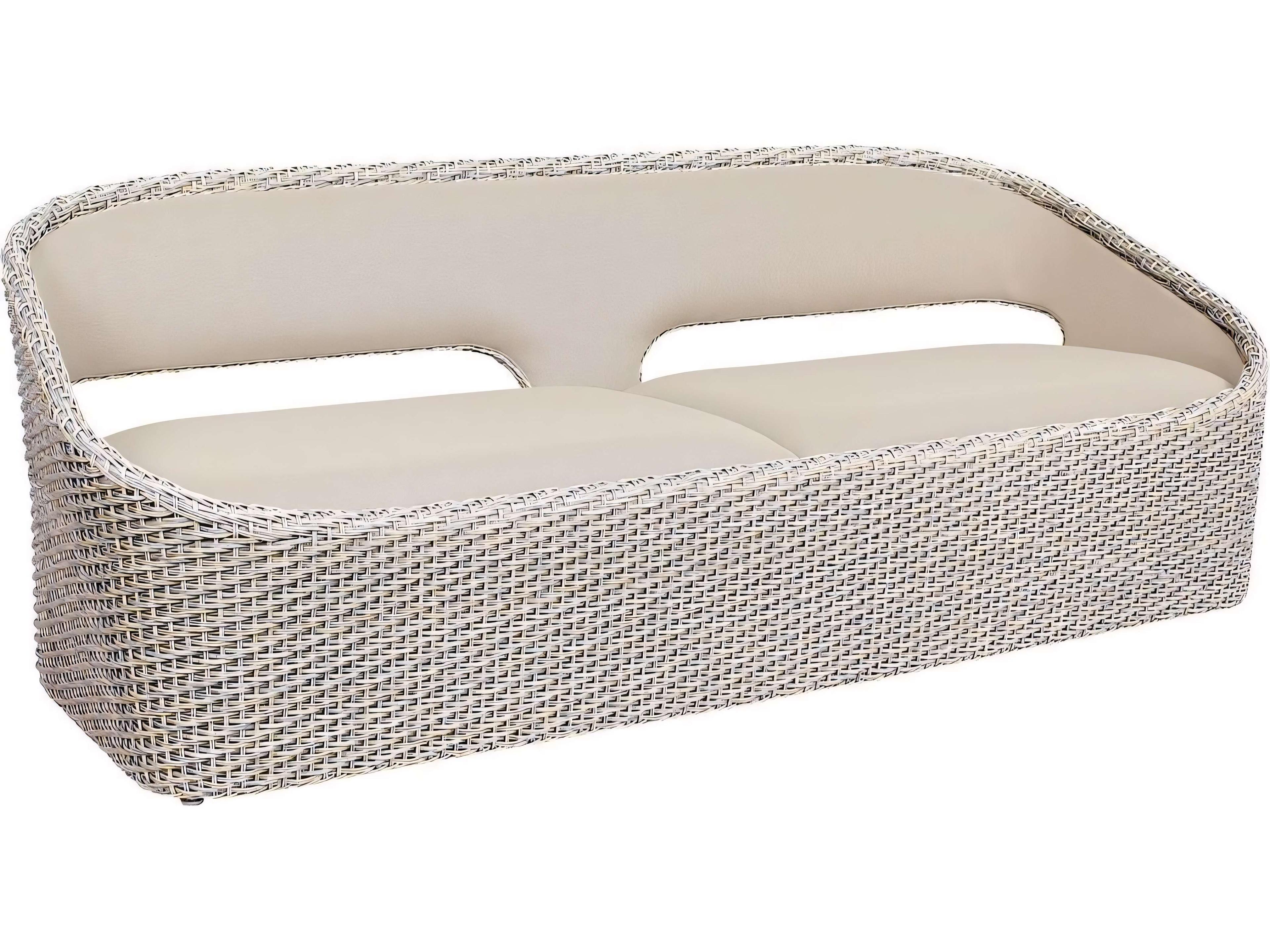 Kingsley Bate Biscayne Wicker Sling Sofa with Open Backrest