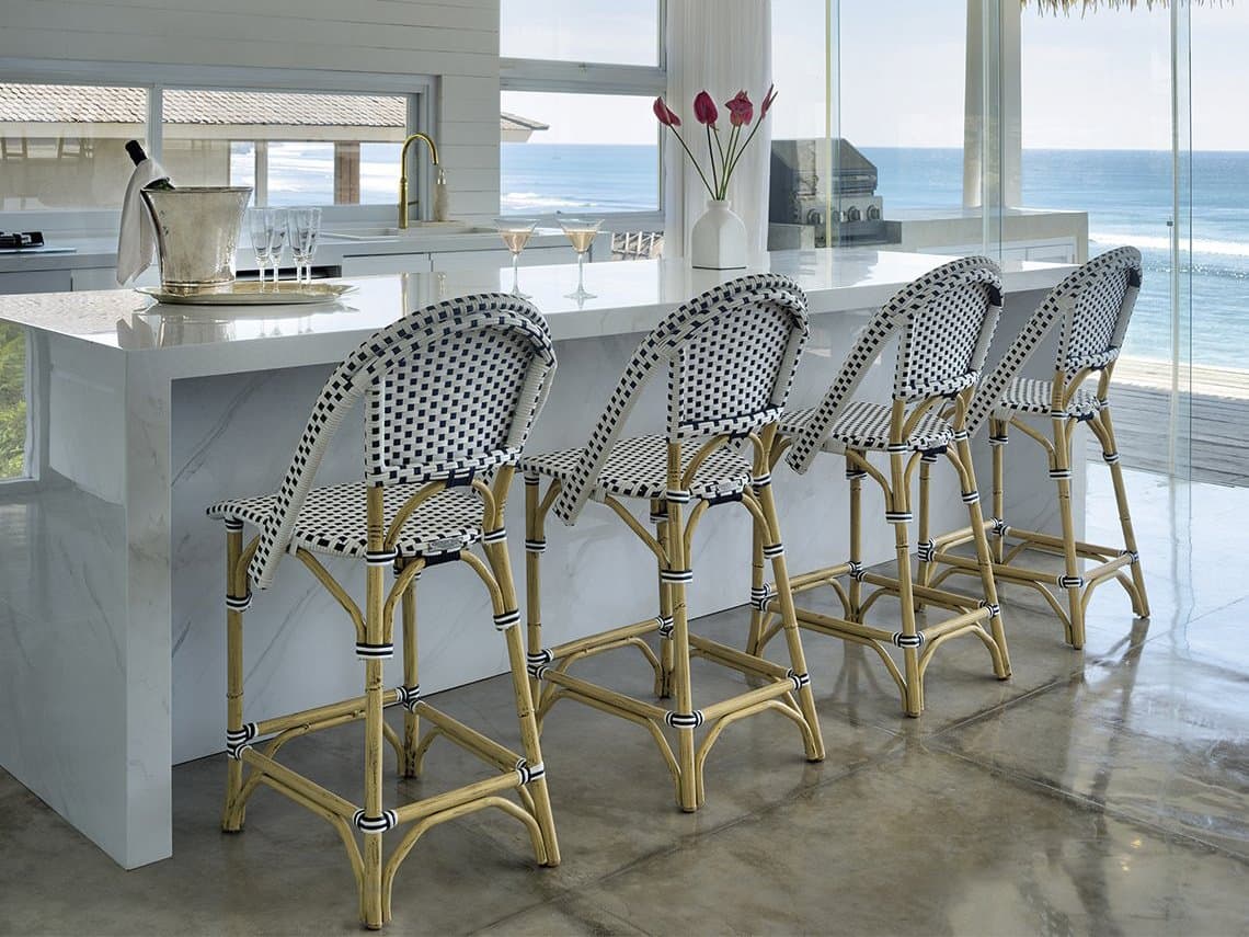 Kingsley Bate Cafe Wicker Bar Stool Set