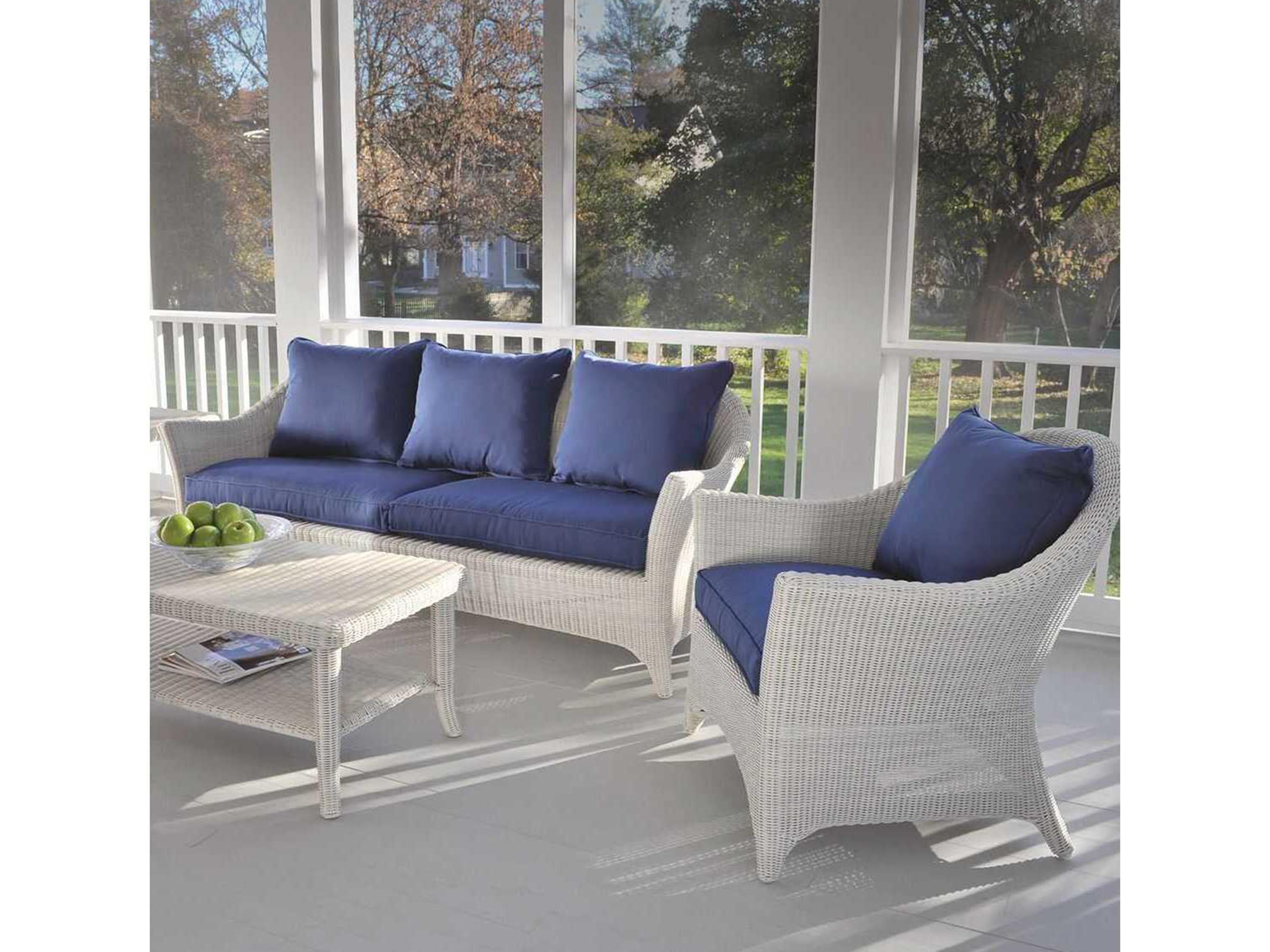 Kingsley Bate Special Order Cape Cod Wicker Cushion Lounge Chair