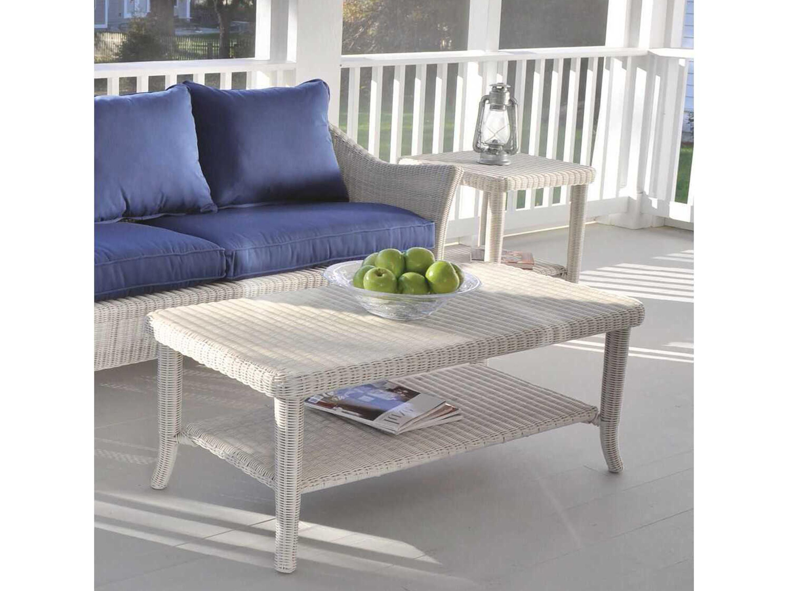 Kingsley Bate Cape Cod Wicker 47"W x 24"D Rectangular Coffee Table