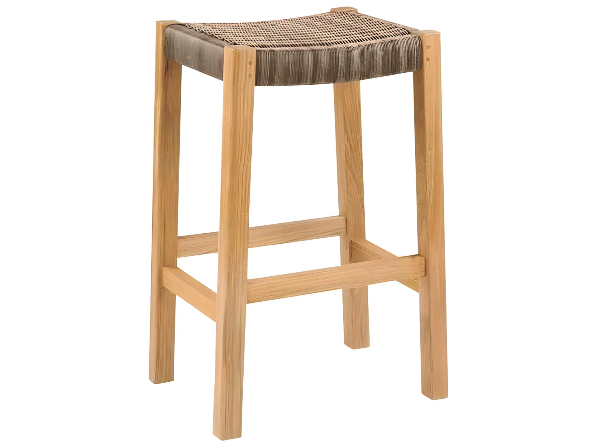 Kingsley Bate Special Order Culebra Teak Wicker Bar Stool