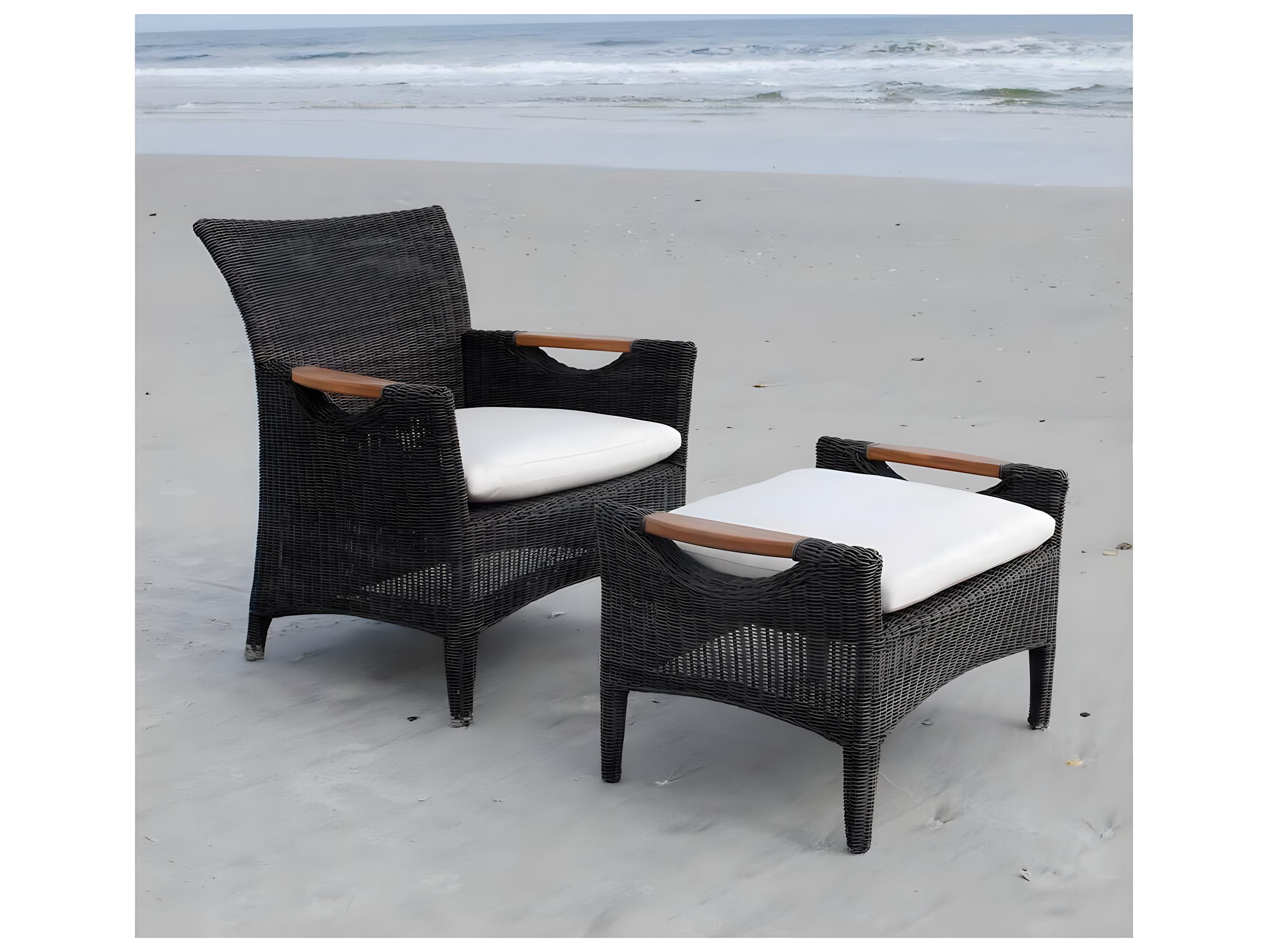 Kingsley Bate Special Order Culebra Wicker Cushion Lounge Chair