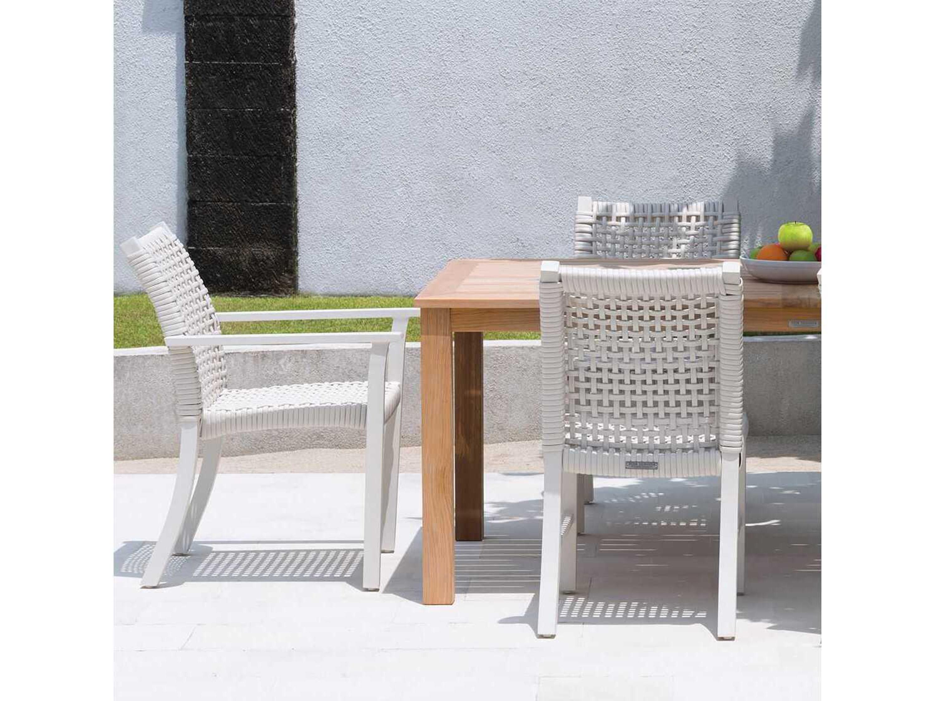 Kingsley Bate Catherine Aluminum Wicker Dining Arm Chair