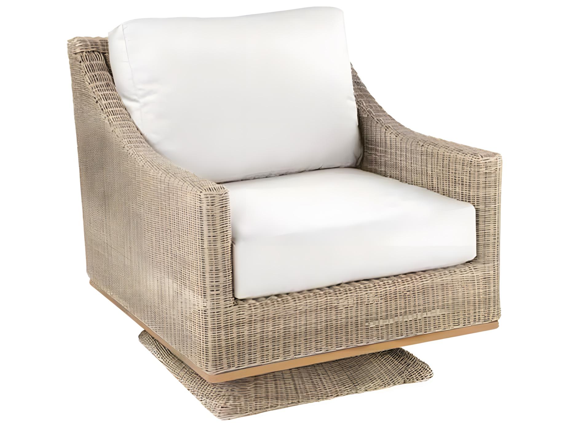 Kingsley Bate Special Order Frances Teak Cushion Swivel Rocker Lounge Chair