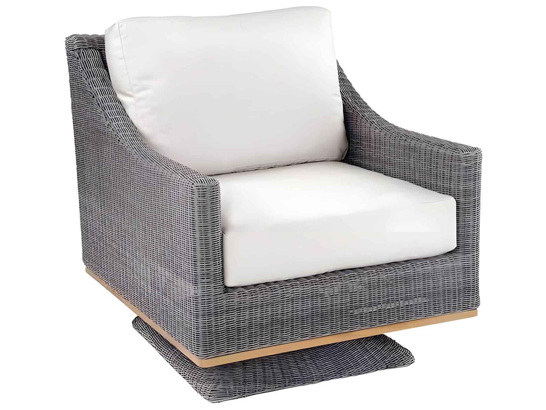 Kingsley Bate Special Order Frances Teak Cushion Swivel Rocker Lounge Chair