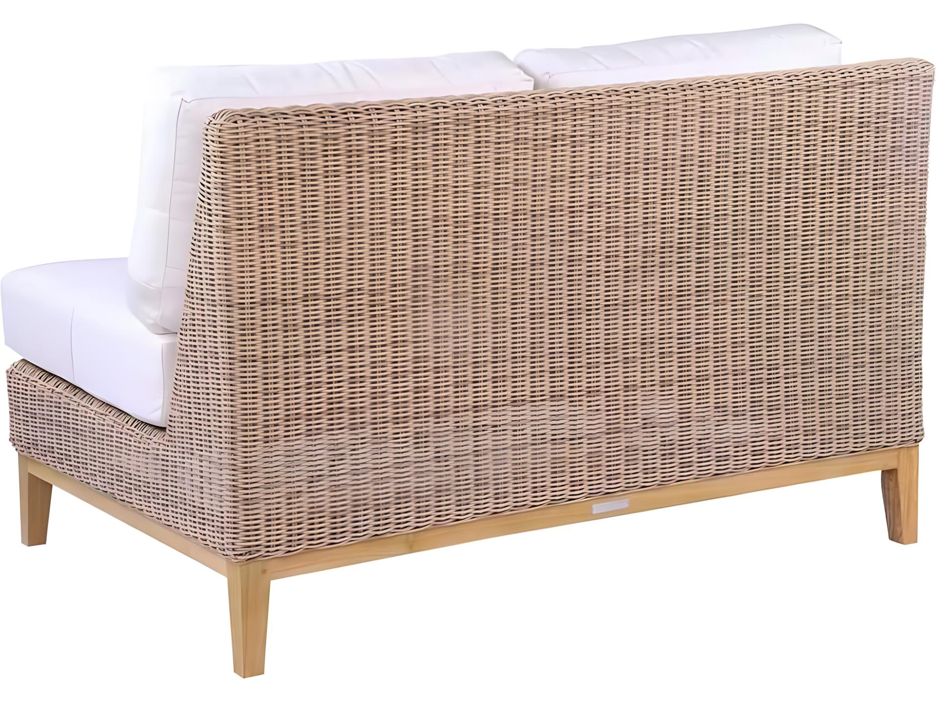 Kingsley Bate Special Order Frances Teak Cushion Left Arm Loveseat