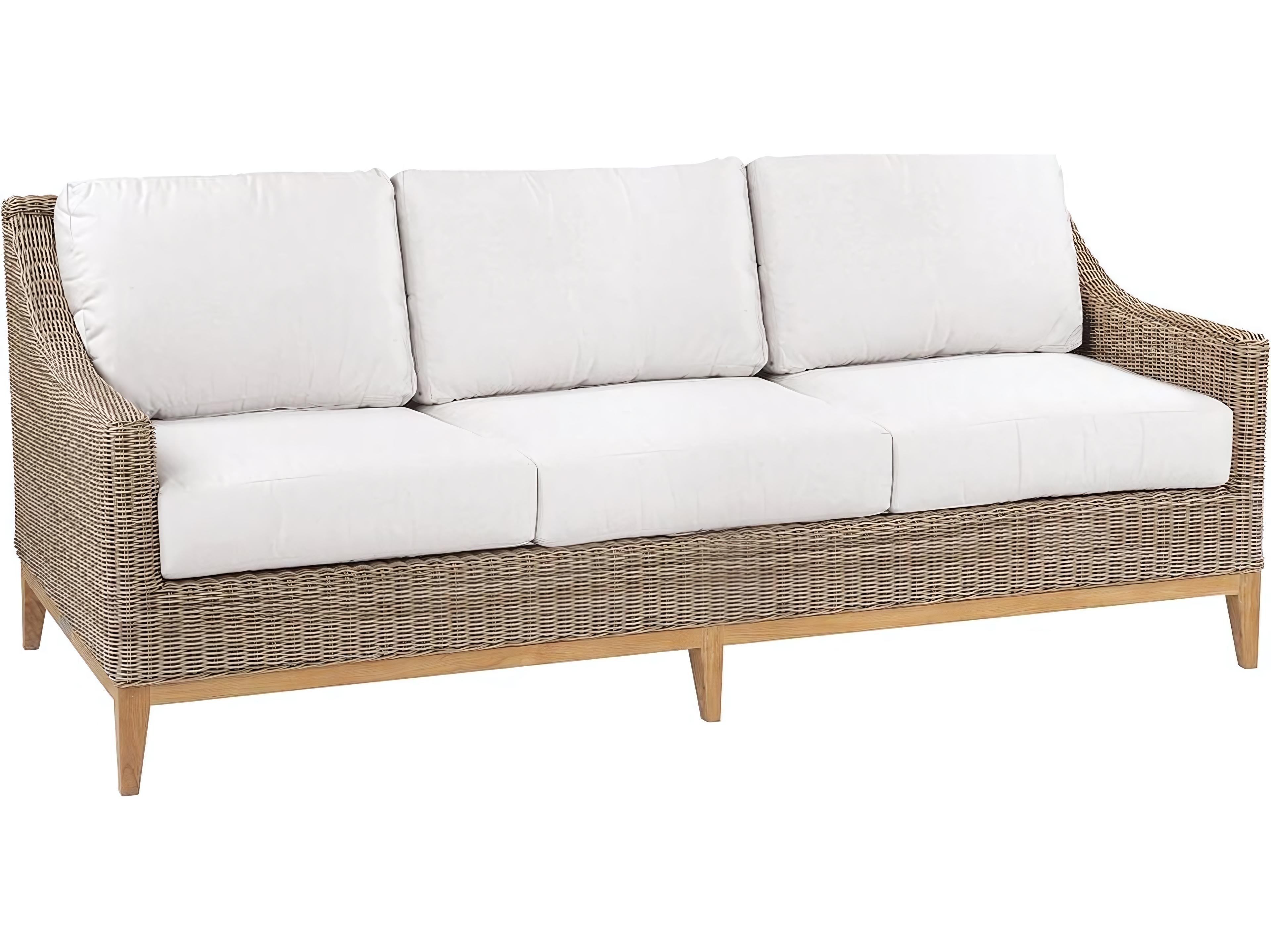 Kingsley Bate Special Order Frances Teak Cushion 81.5" Sofa