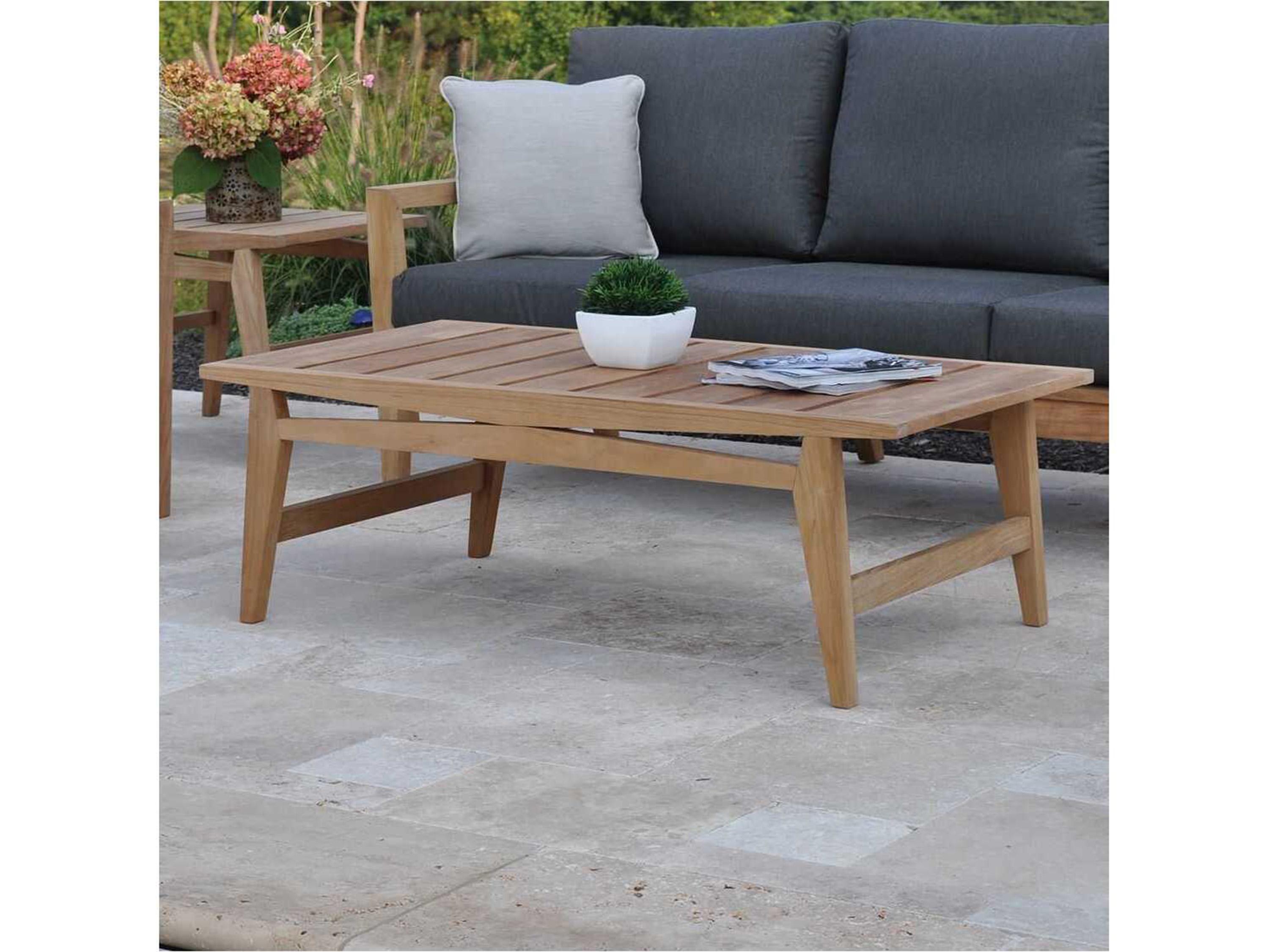 Kingsley Bate Algarve Teak 48"W x 26"D Rectangular Coffee Table