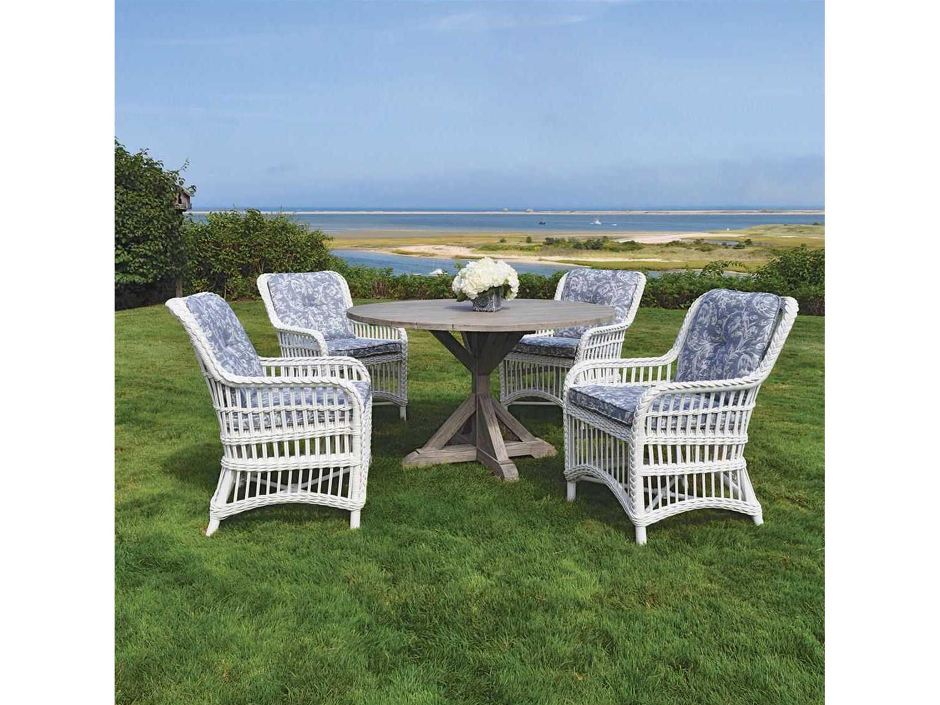 Kingsley Bate Chatham Wicker Cushion Dining Side Chair