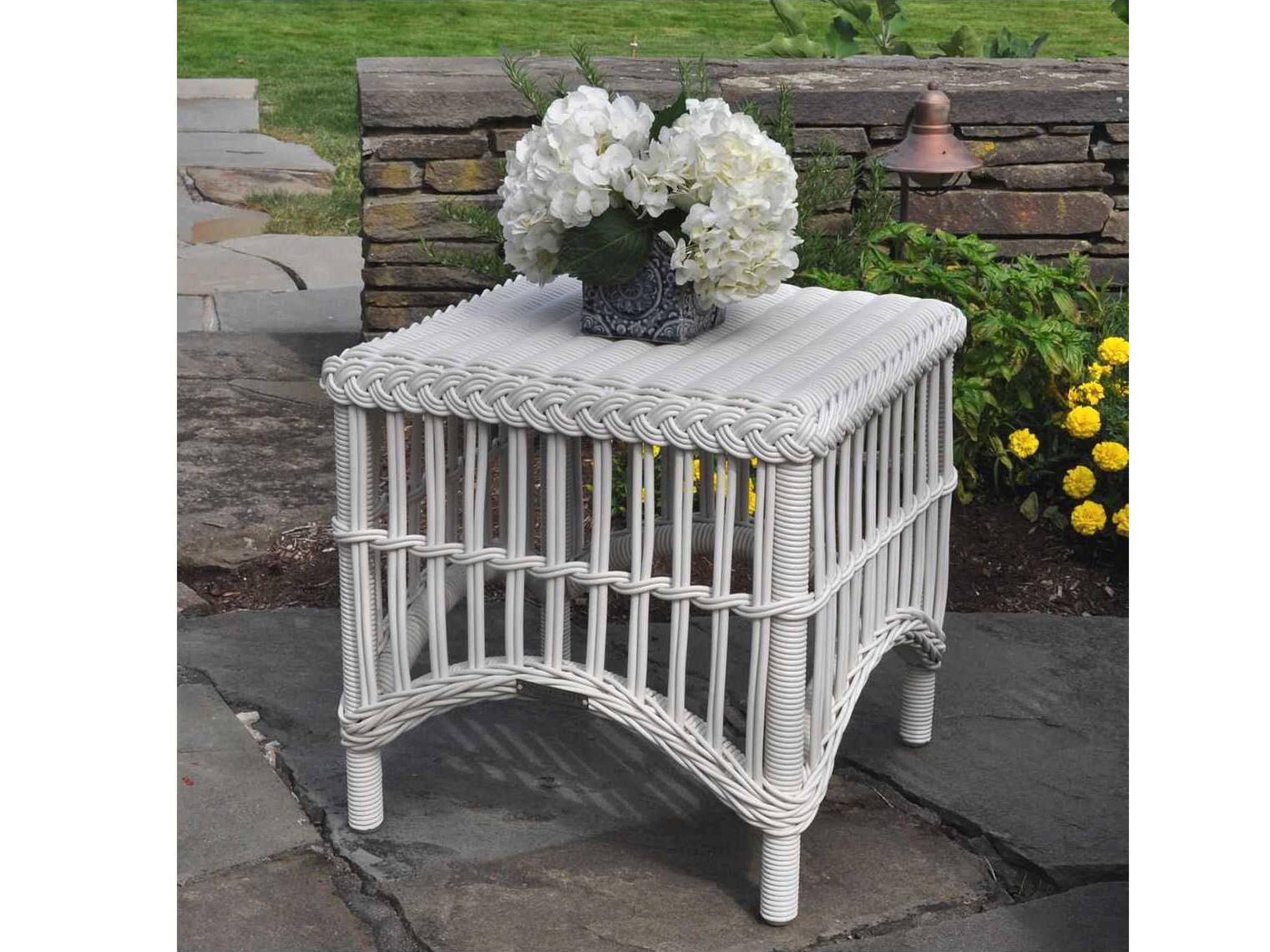 Kingsley Bate Chatham Wicker 19.5" Wide Square End Table