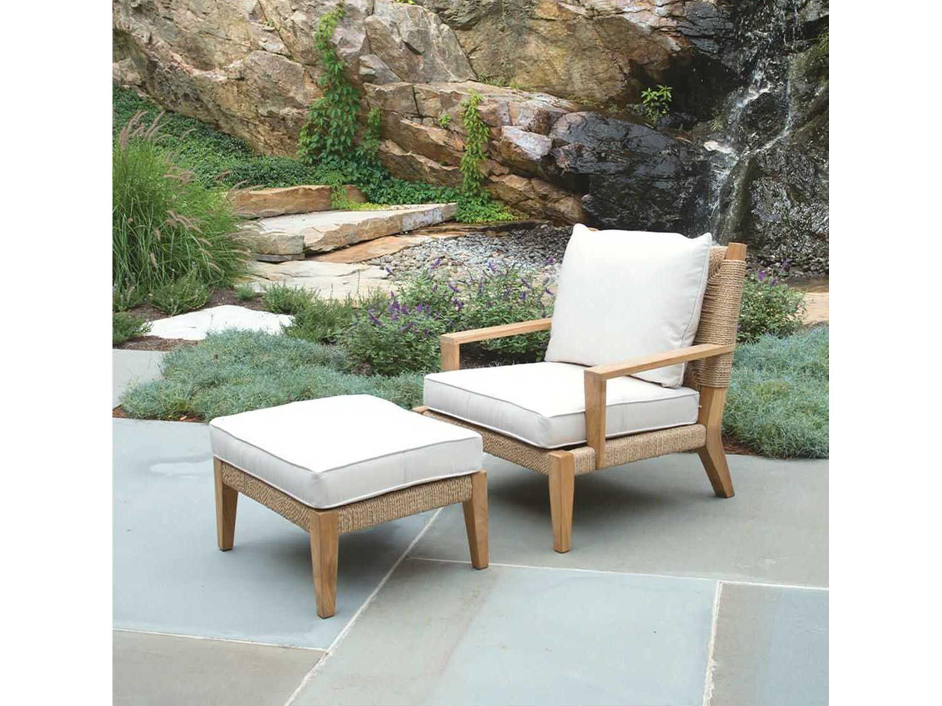 Kingsley Bate Special Order Hadley Teak Cushion Ottoman