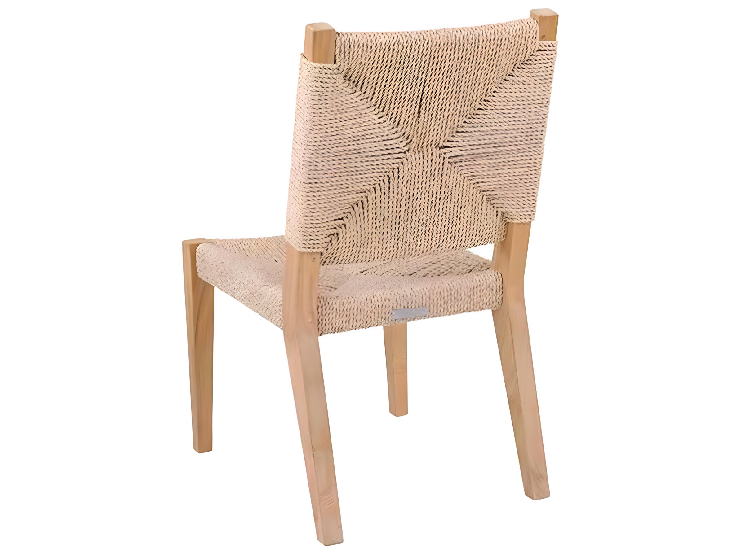 Kingsley Bate Hadley Teak Wicker Dining Side Chair