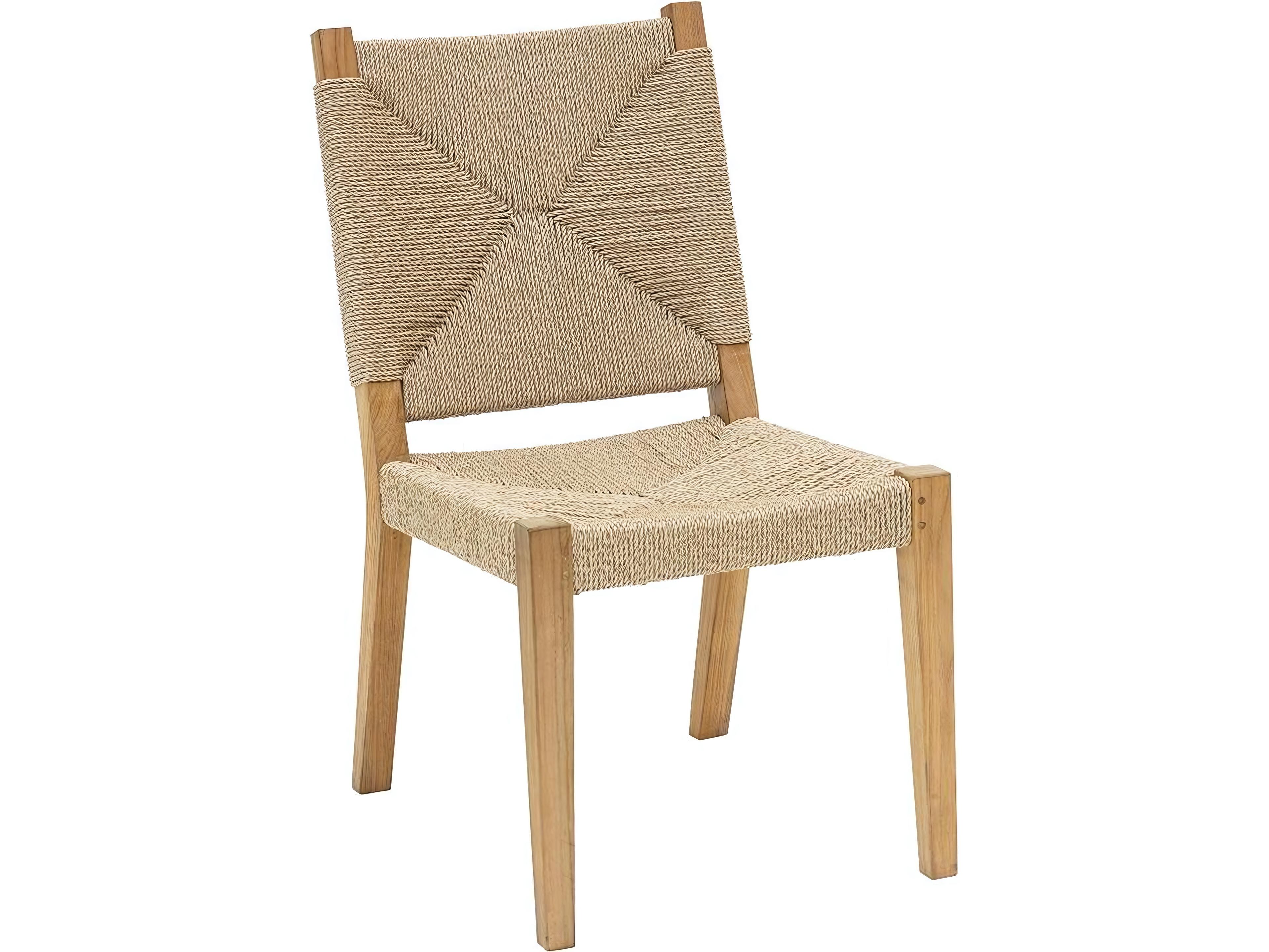 Kingsley Bate Hadley Teak Wicker Dining Side Chair