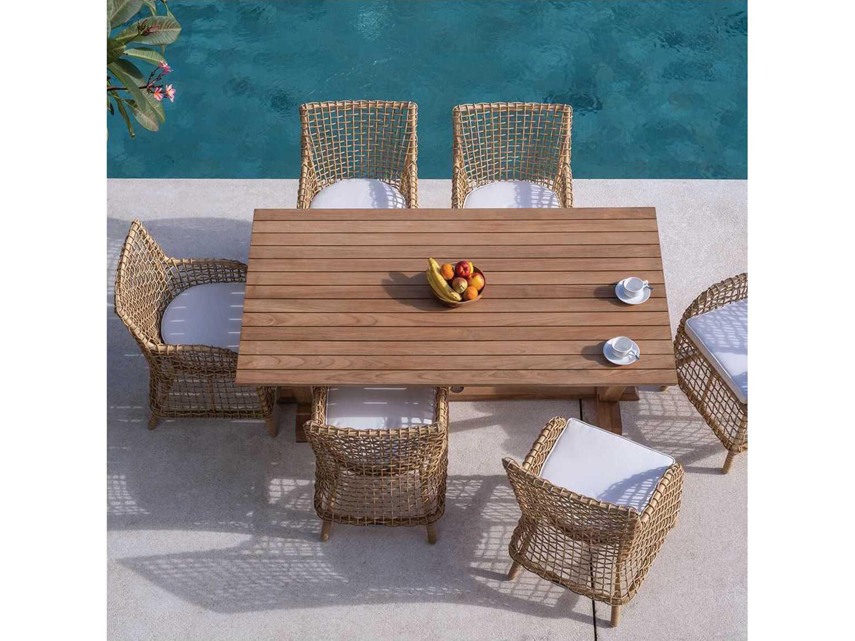 Kingsley Bate Charlotte Aluminum Cushion Dining Arm Chair