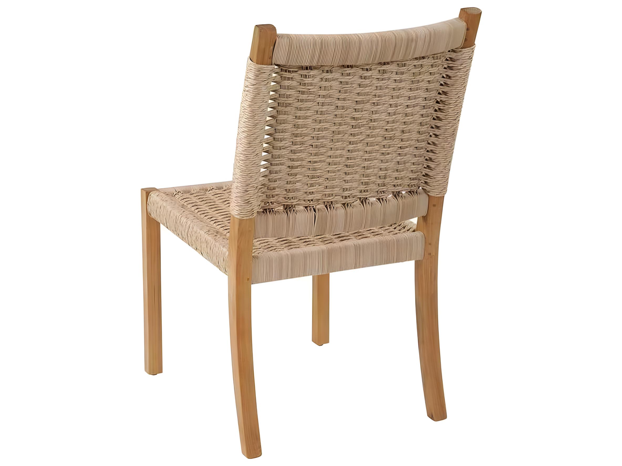 Kingsley Bate Hudson Teak Rope Dining Side Chair