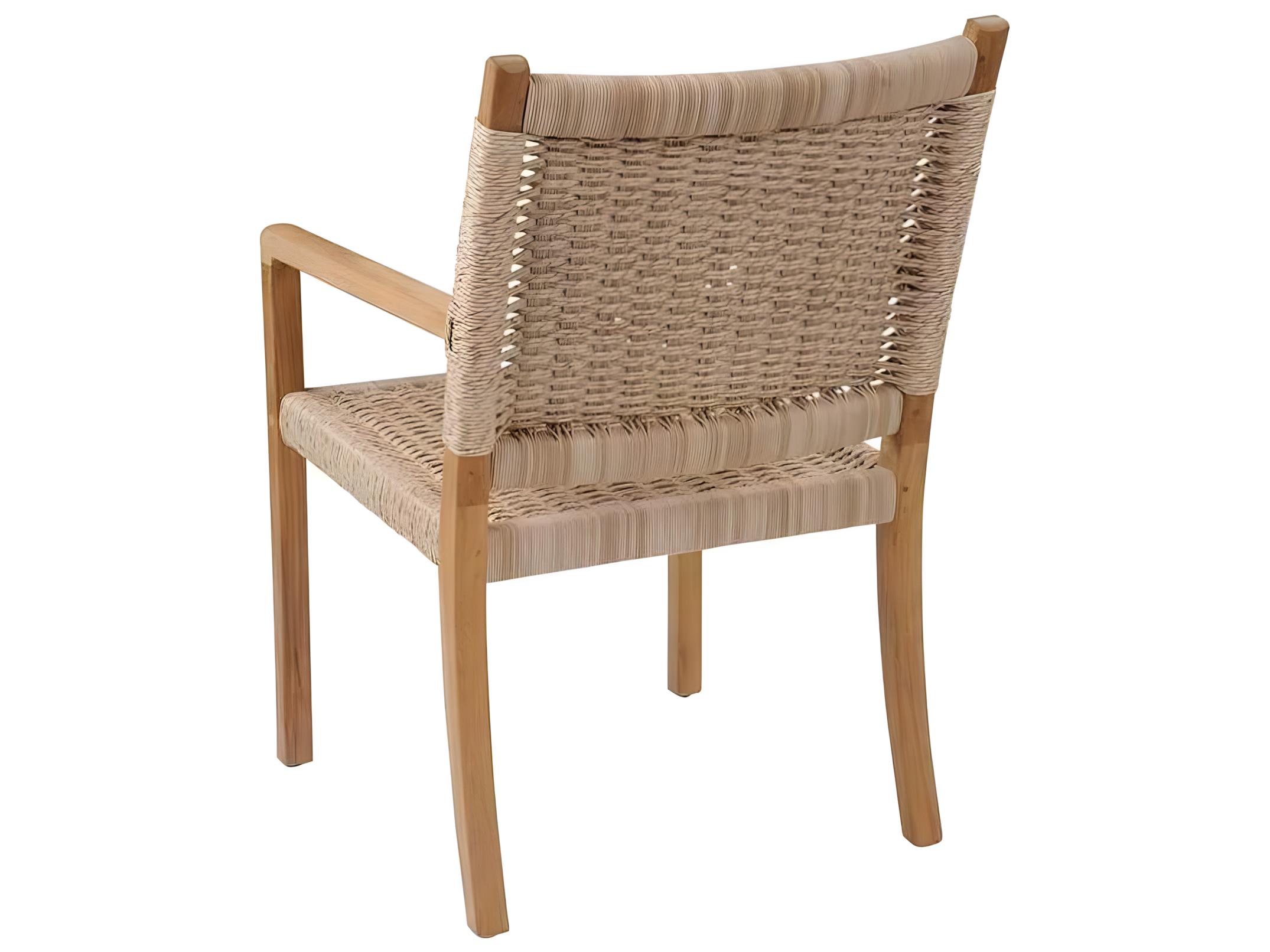 Kingsley Bate Special Order Hudson Teak Rope Dining Arm Chair