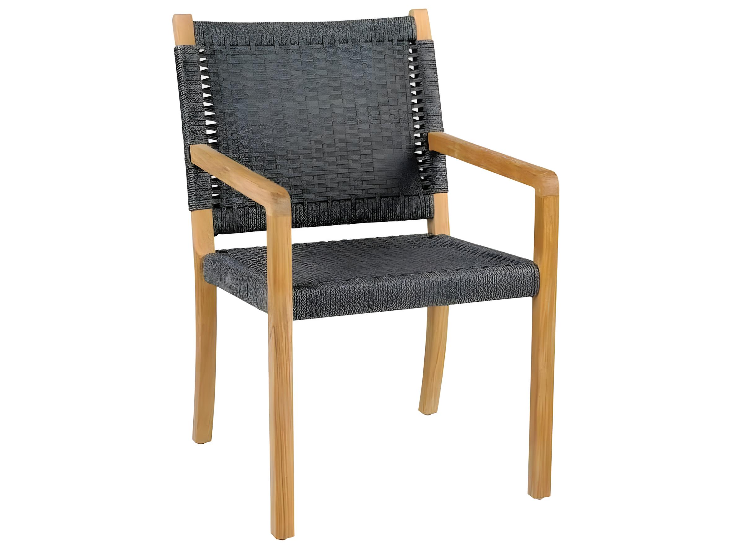 Kingsley Bate Special Order Hudson Teak Rope Dining Arm Chair