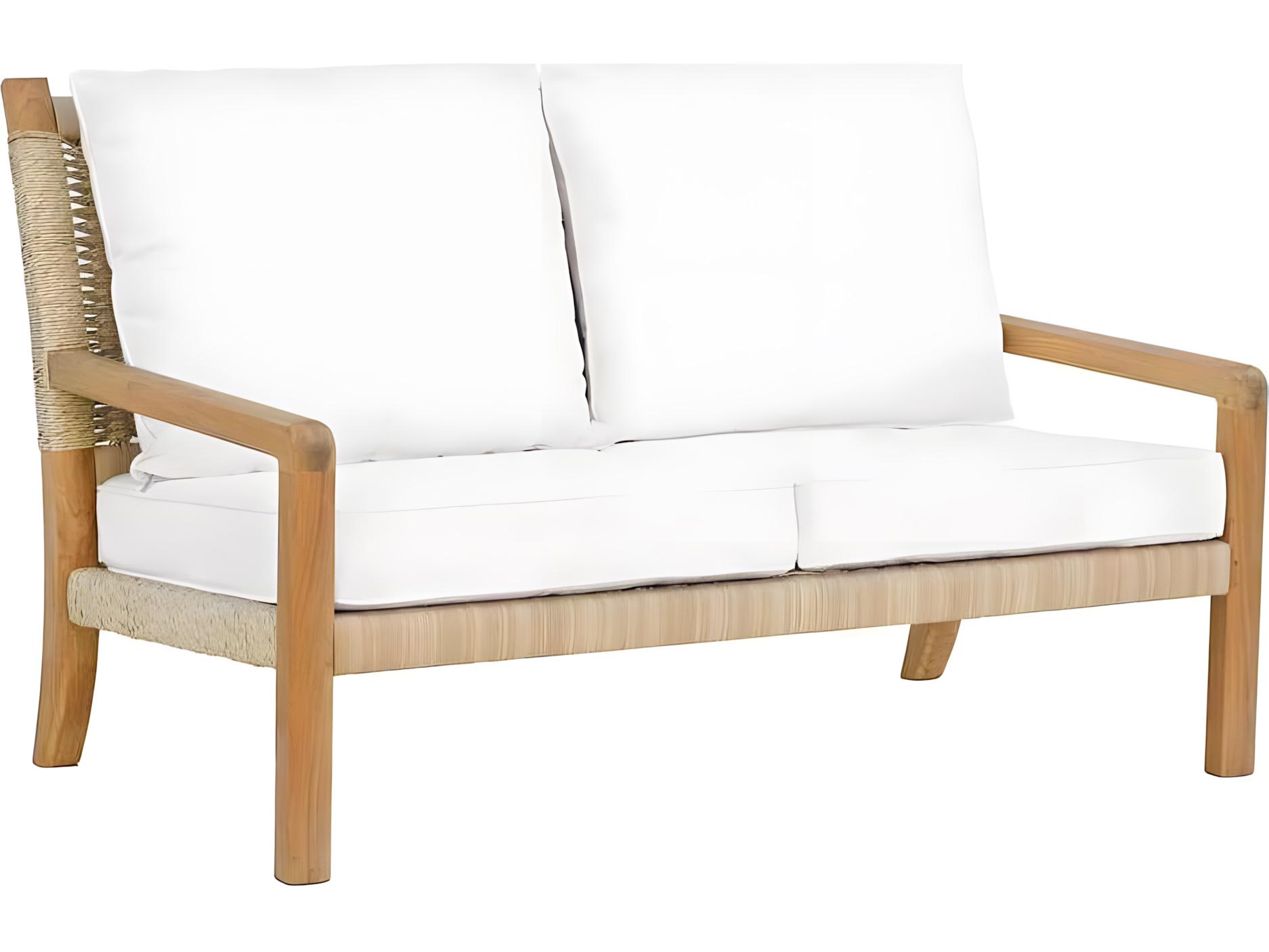 Kingsley Bate Hudson Teak Rope Cushion Loveseat