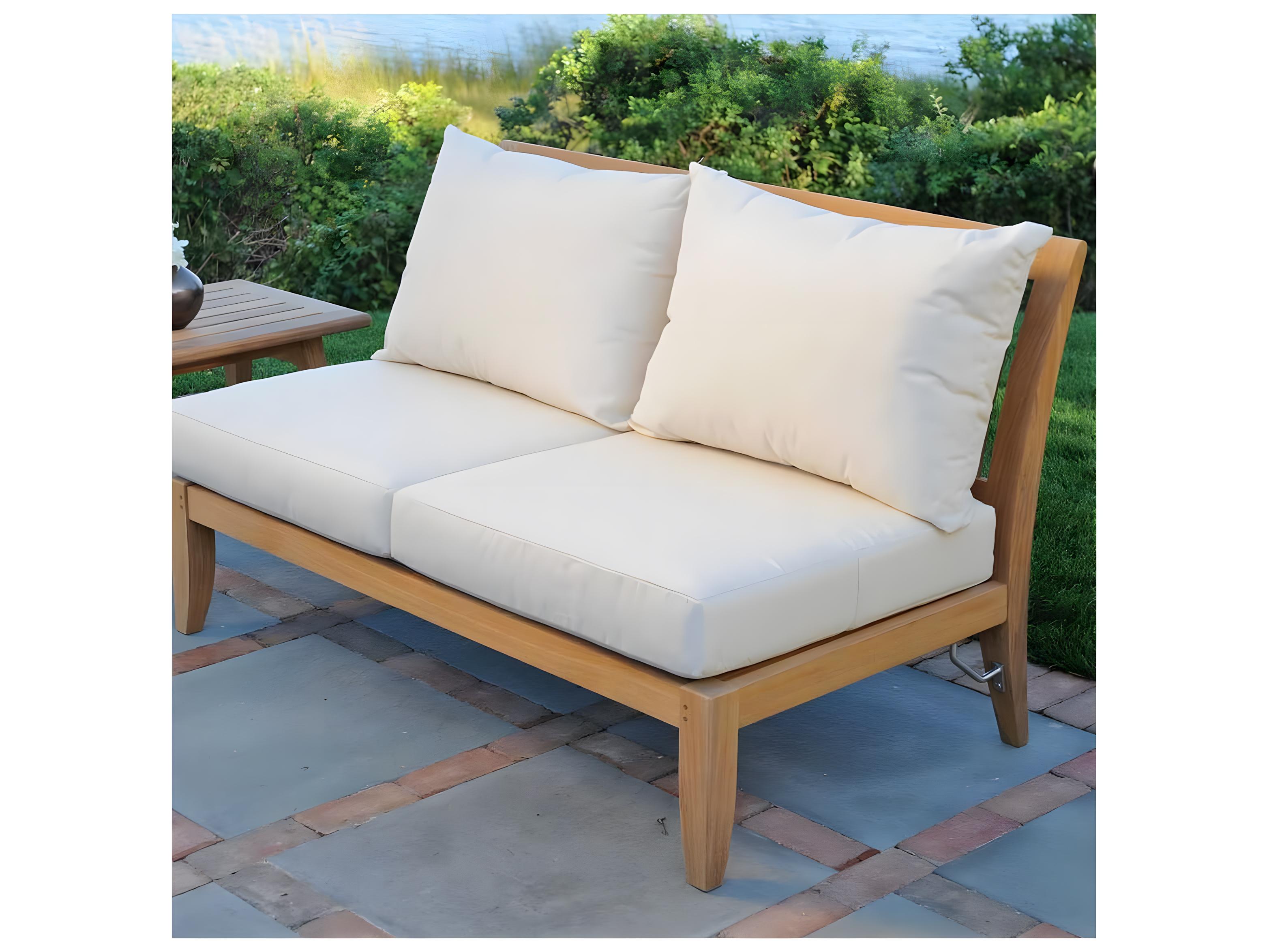 Kingsley Bate Special Order Ipanema Teak Cushion Modular Loveseat
