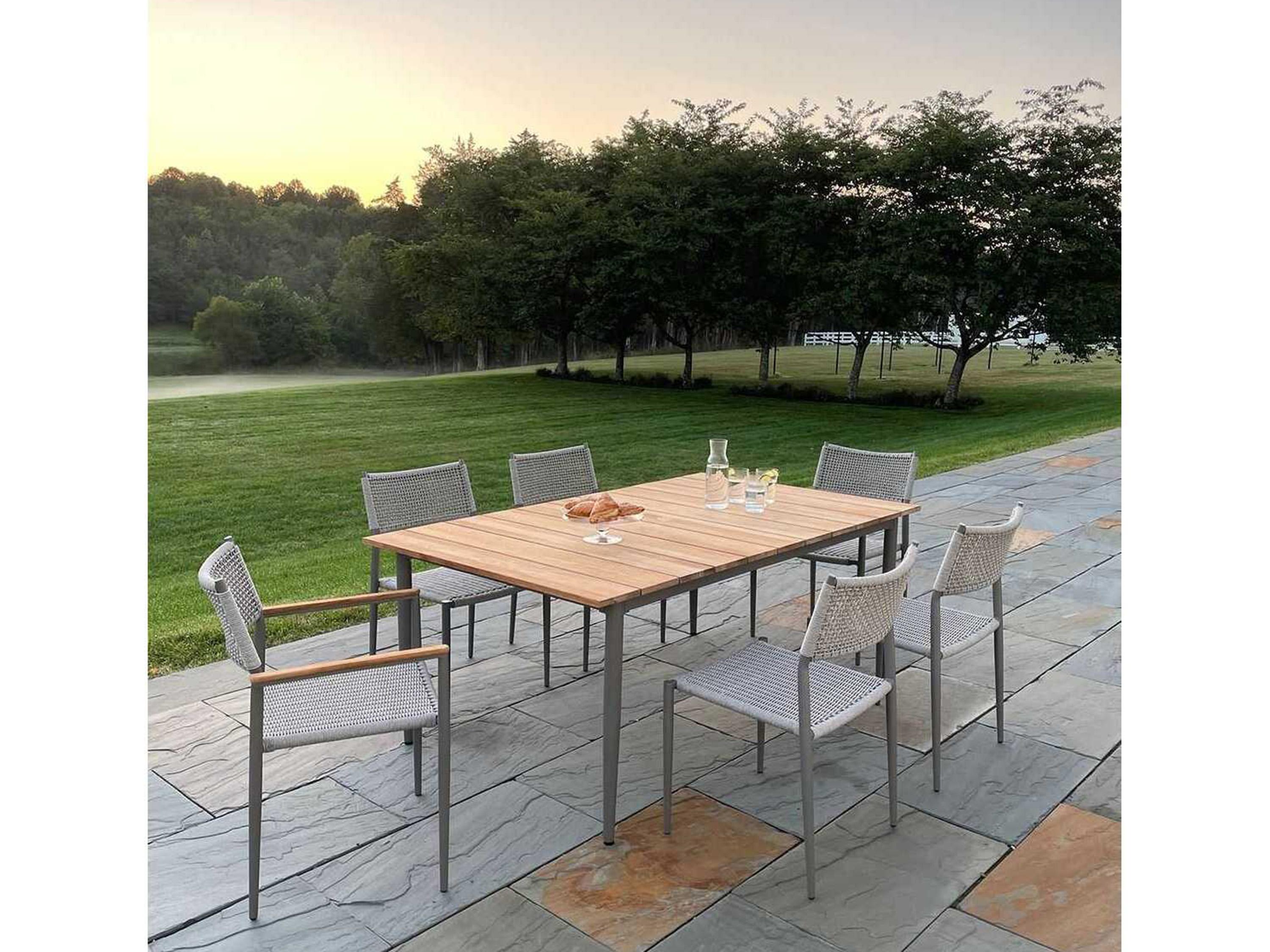 Kingsley Bate La Jolla Aluminum Wicker Dining Arm Chair