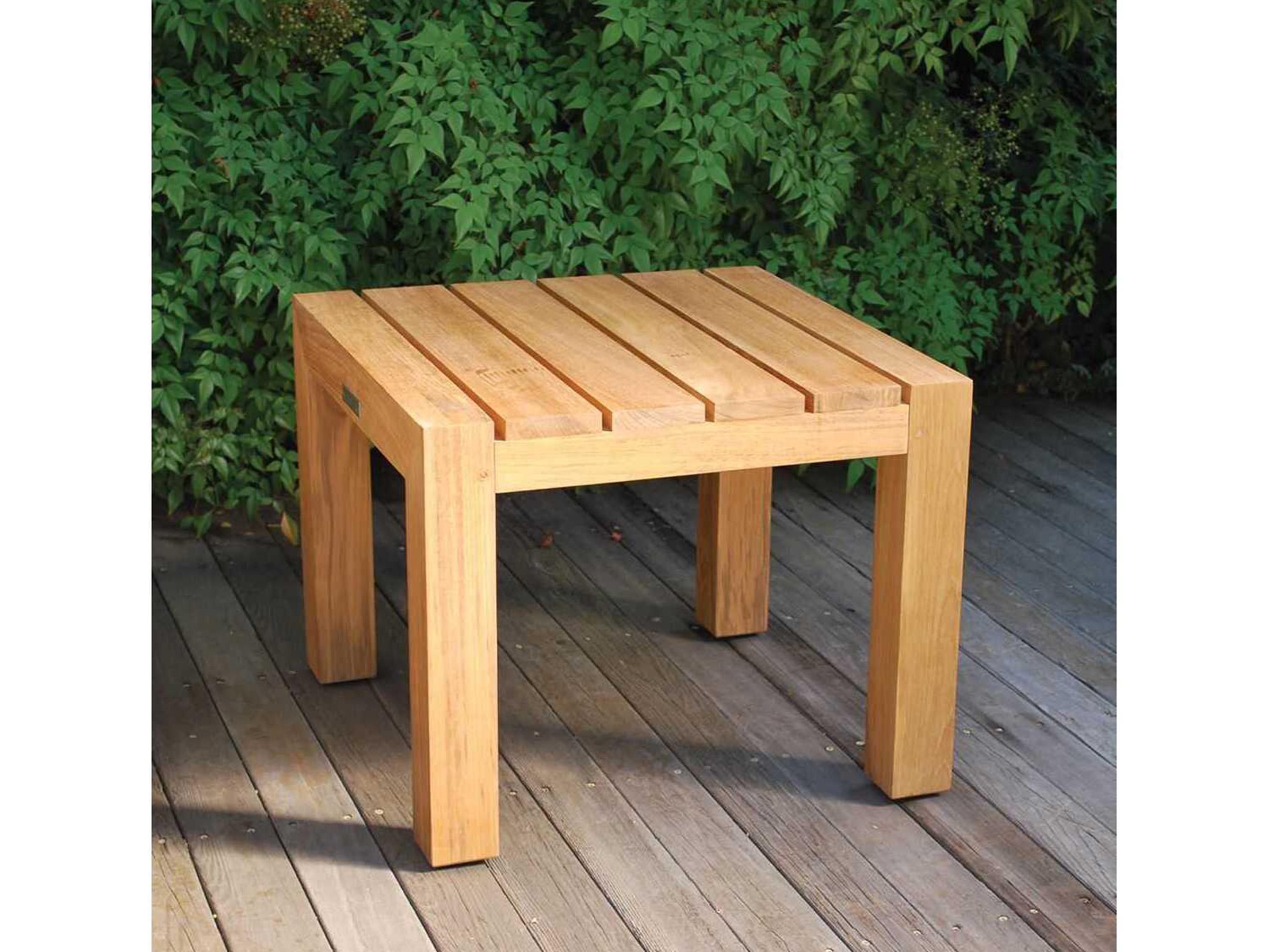 Kingsley Bate Mendocino Teak 22.5" Wide Square End Table