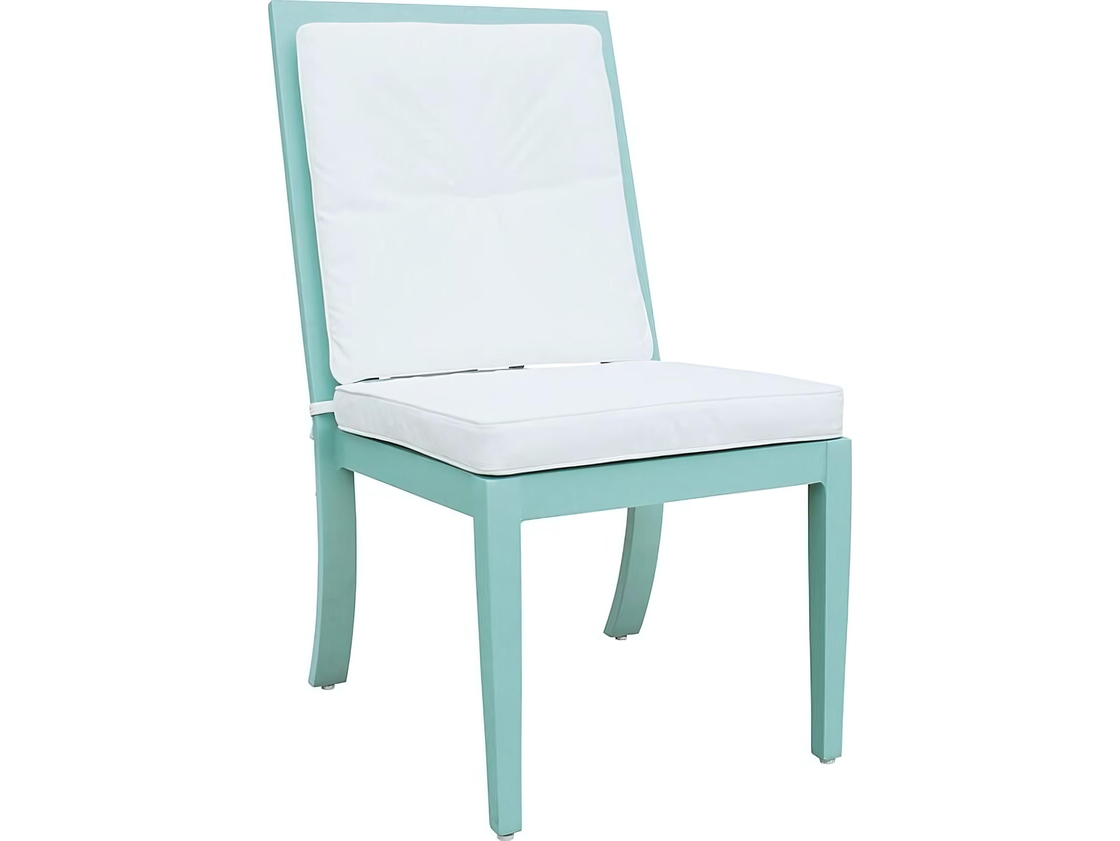 Kingsley Bate Special Order Meredith Aluminum Cushion Dining Side Chair