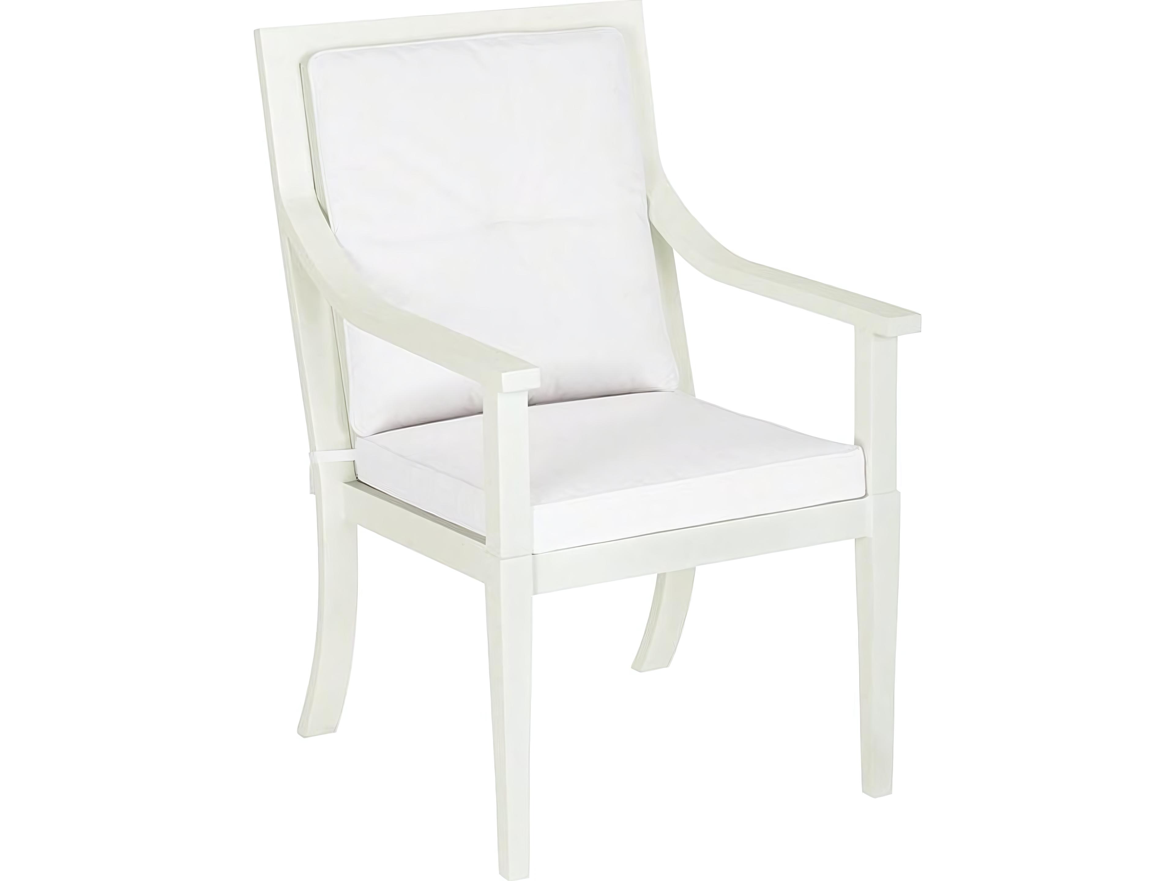 Kingsley Bate Special Order Meredith Aluminum Cushion Dining Arm Chair