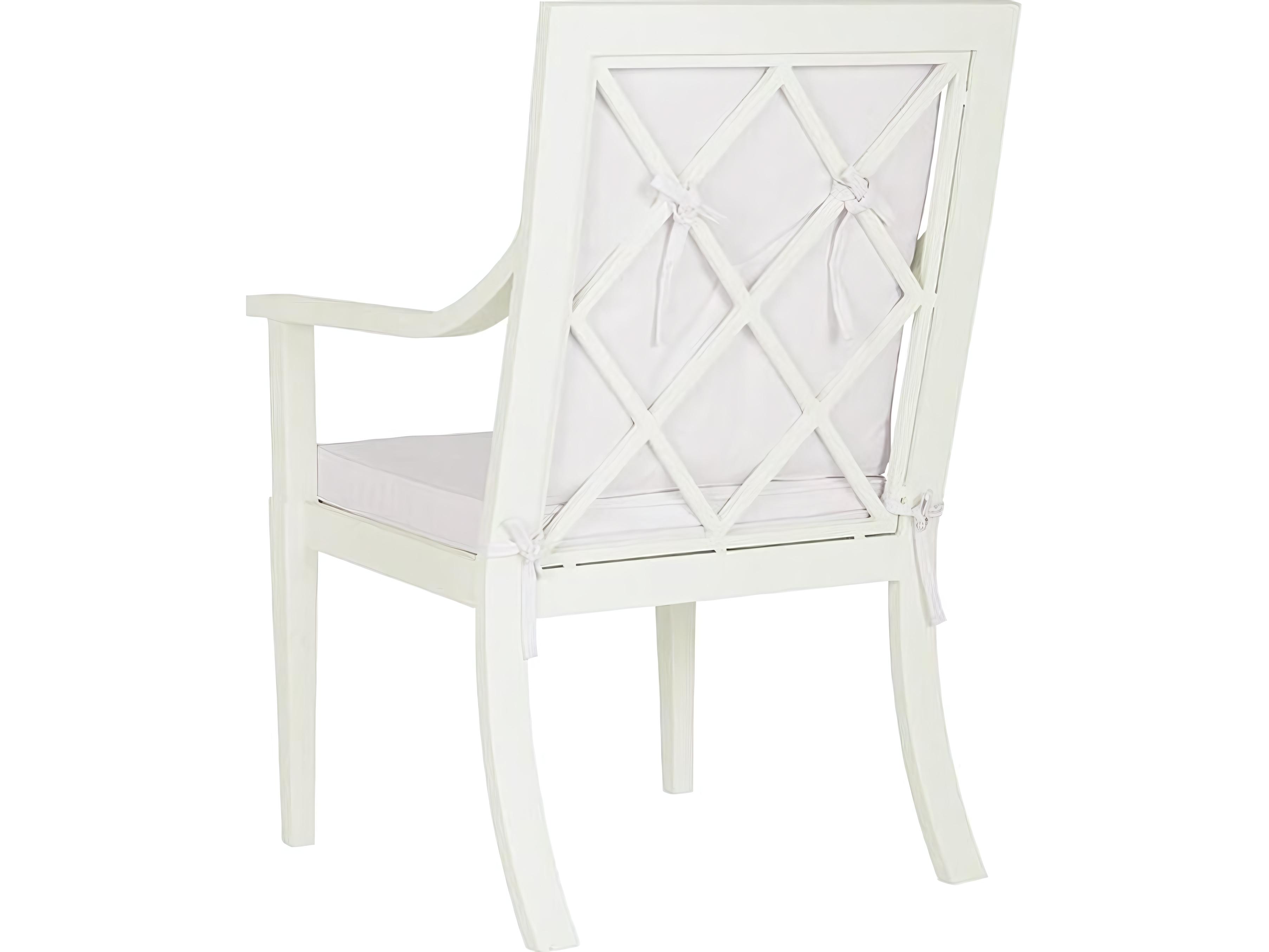 Kingsley Bate Special Order Meredith Aluminum Cushion Dining Arm Chair