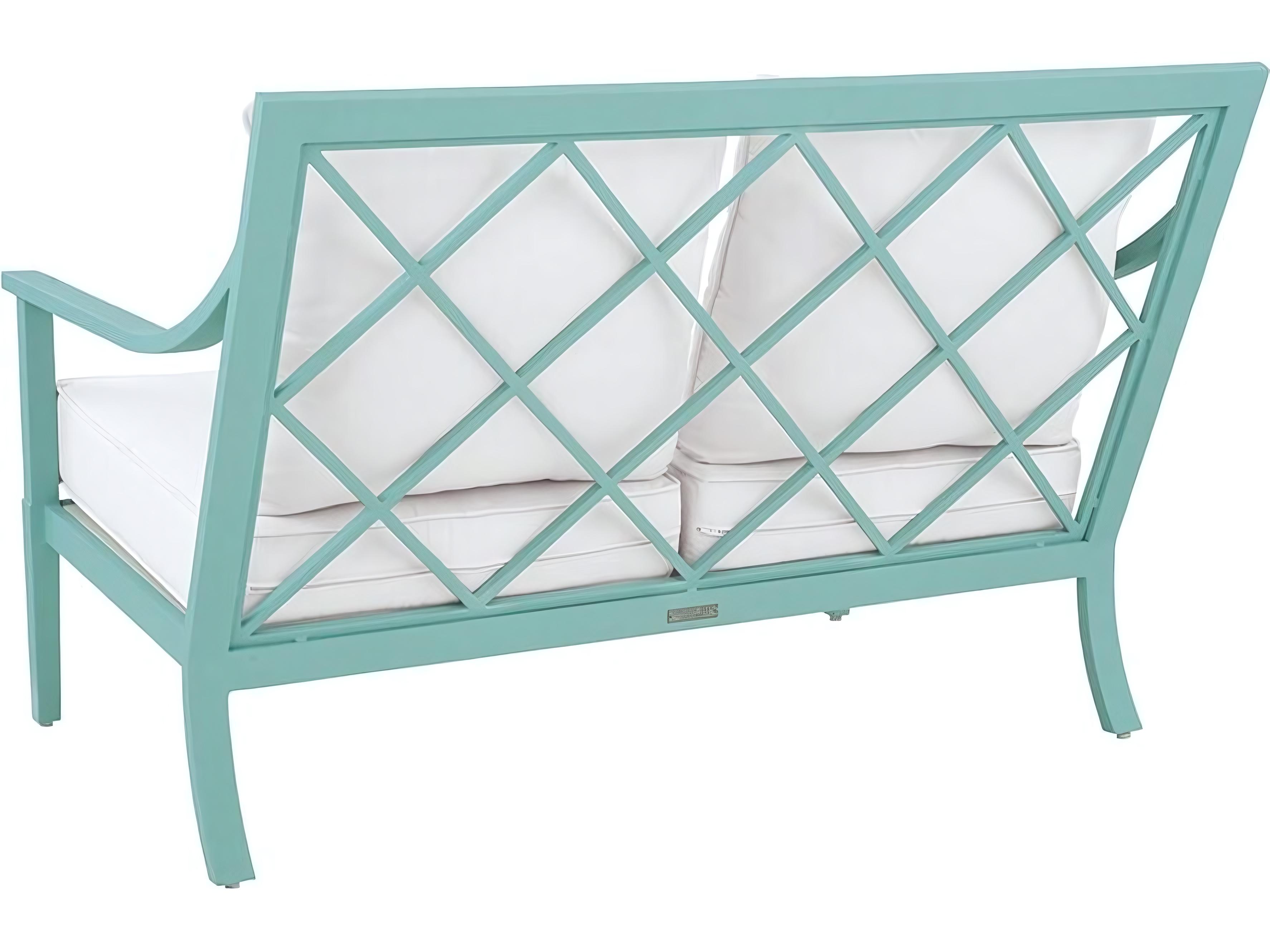 Kingsley Bate Special Order Meredith Aluminum Cushion Loveseat