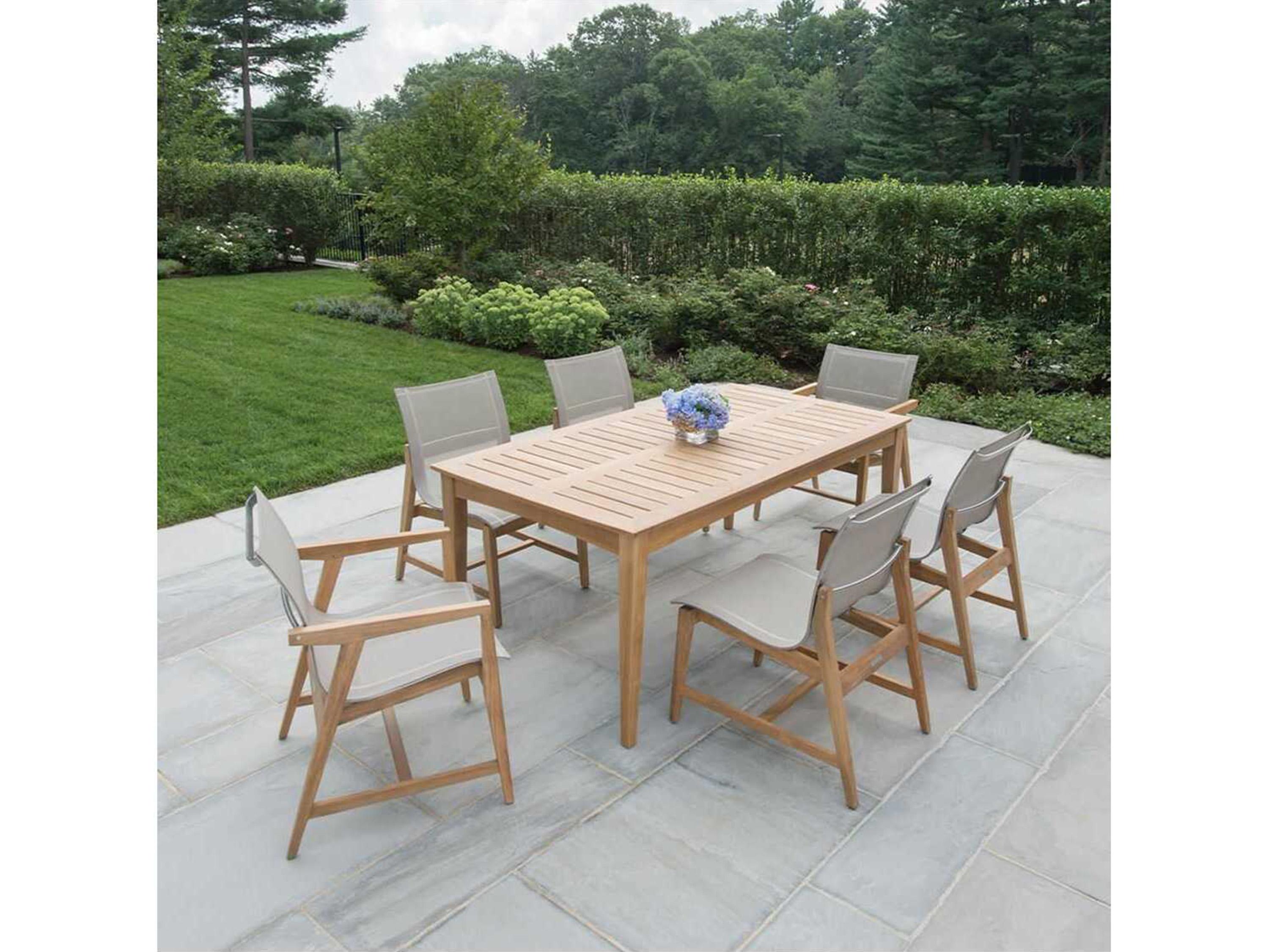 Kingsley Bate Marin Teak Sling Dining Side Chair