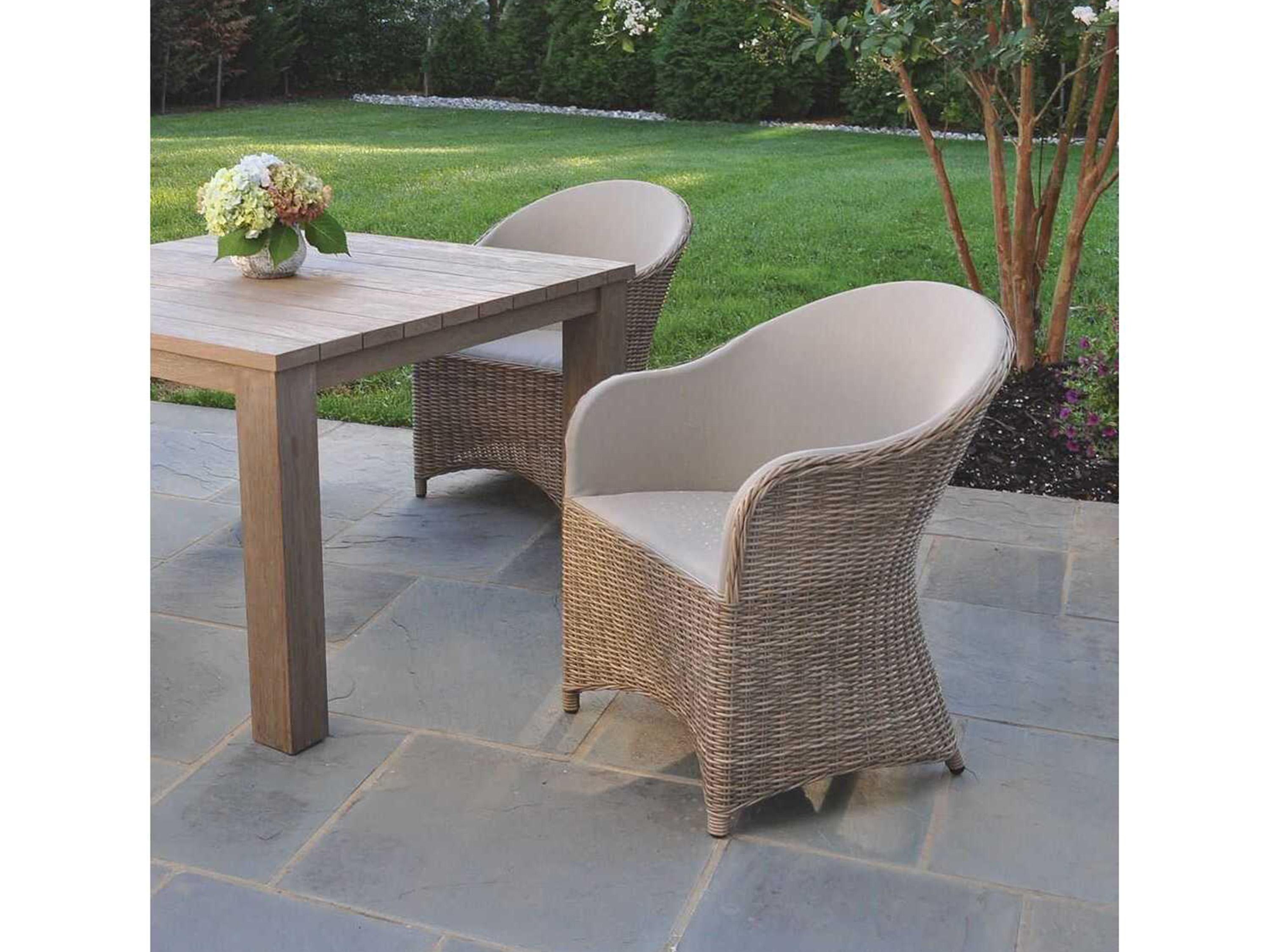 Kingsley Bate Special Order Milano Wicker Sling Dining Arm Chair