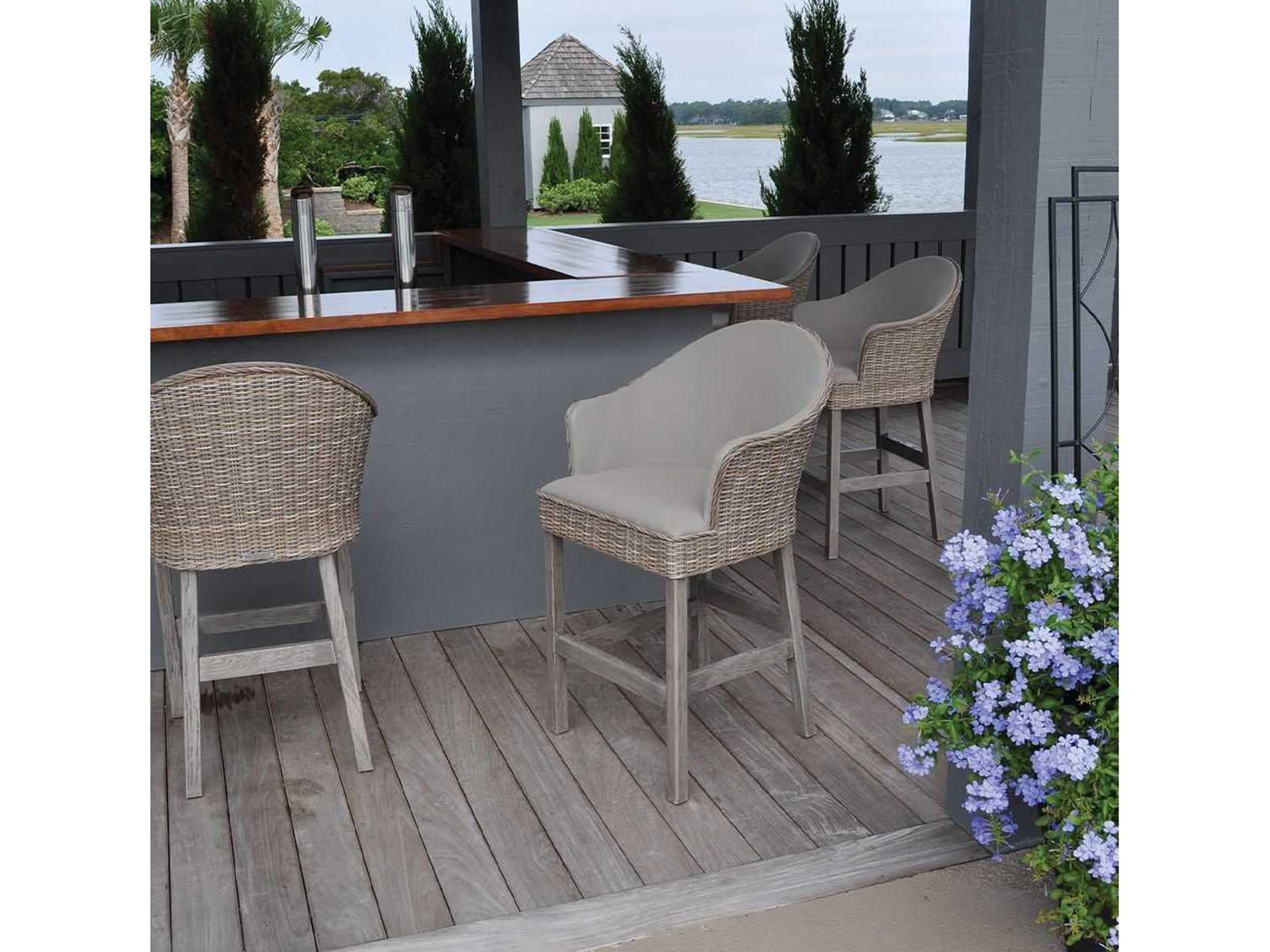 Kingsley Bate Special Order Milano Teak Sling Bar Stool