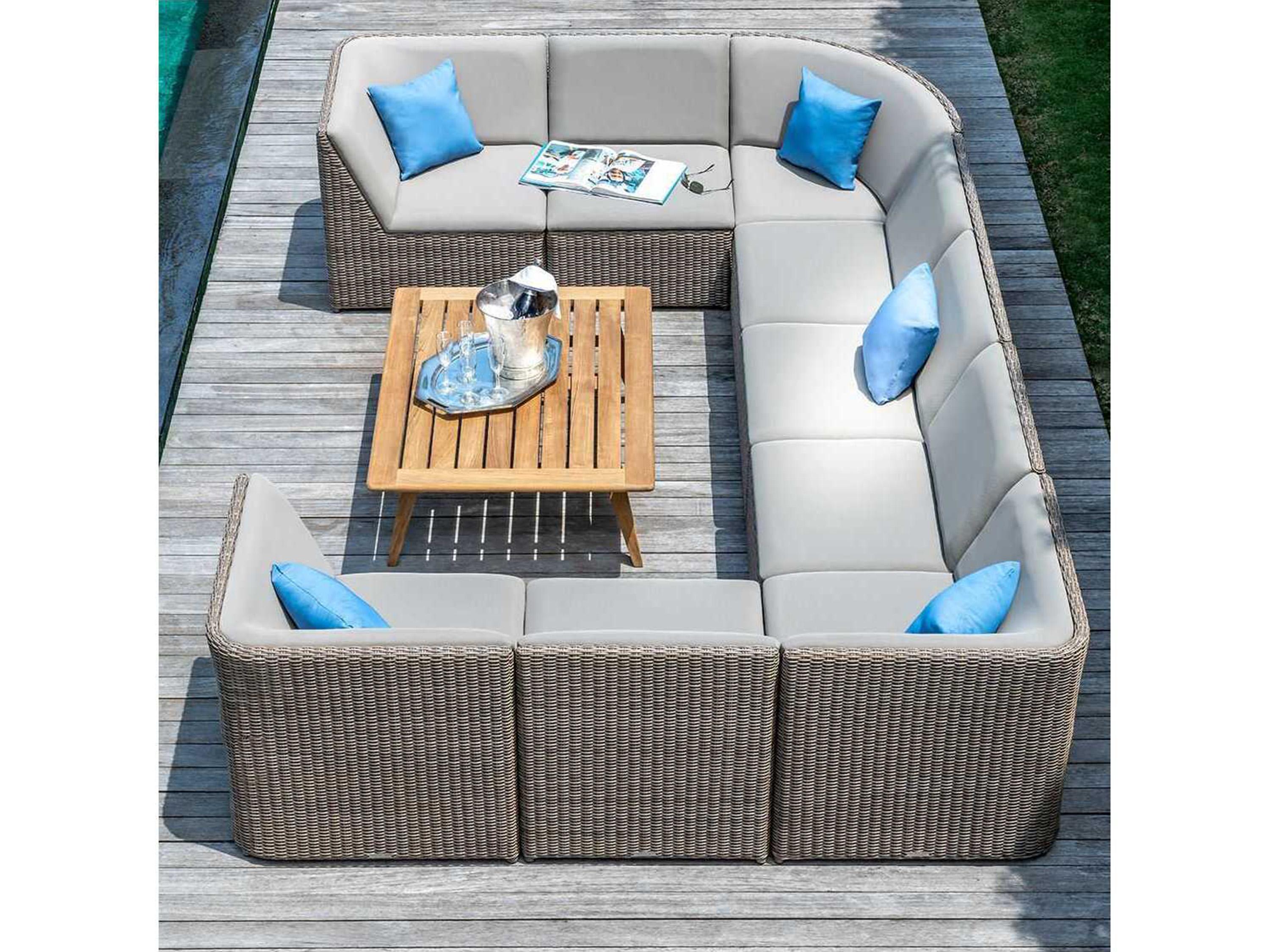 Kingsley Bate Milano Wicker Sling Square Corner Lounge Chair