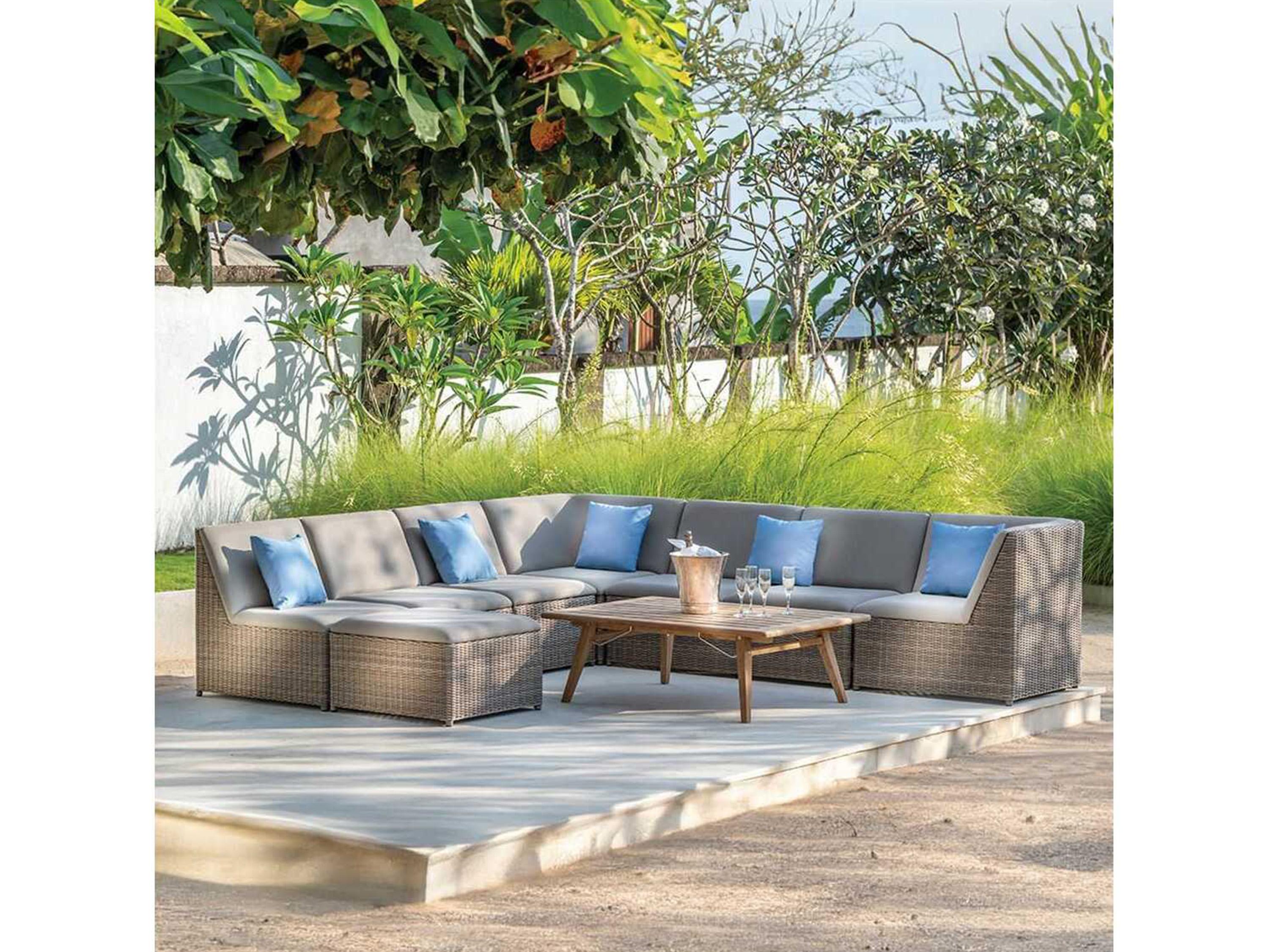 Kingsley Bate Milano Wicker Sling Ottoman