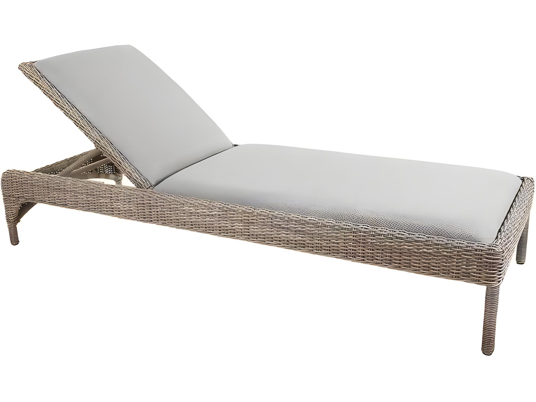Kingsley Bate Special Order Milano Wicker Cushion Chaise Lounge